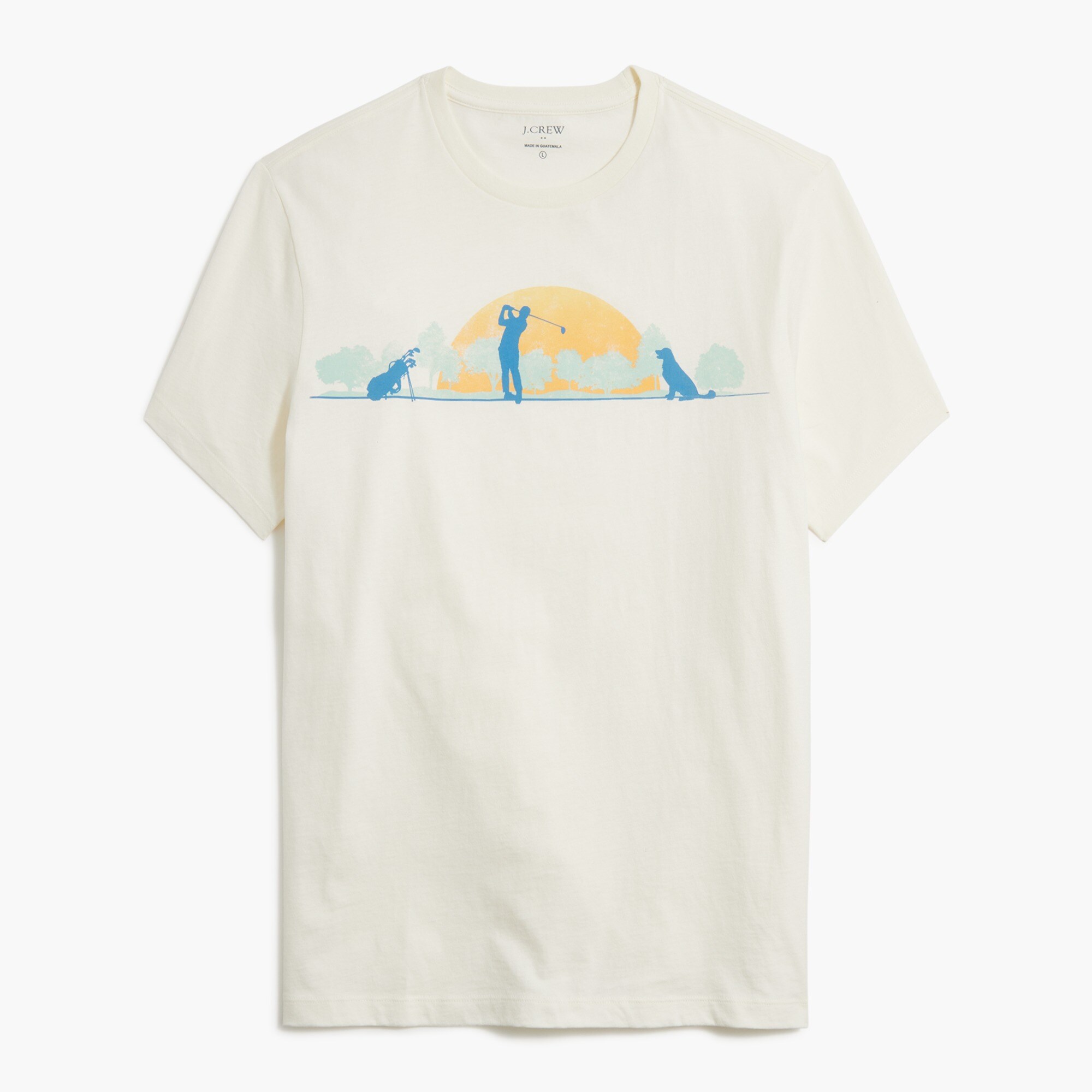 golfer silhouette graphic tee for men