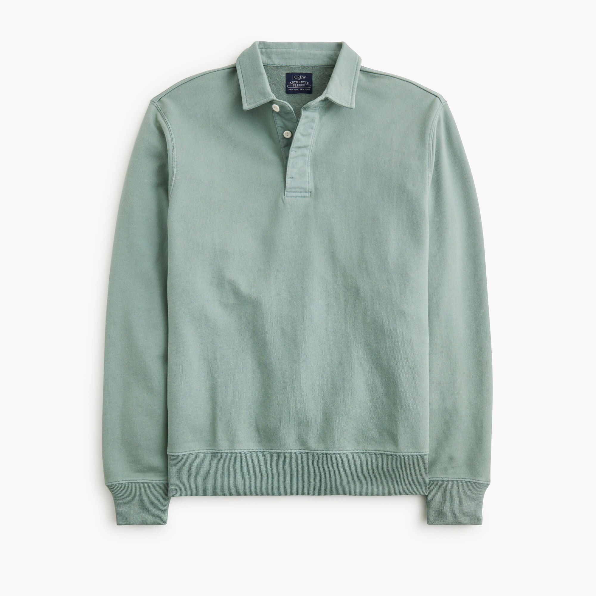 Merino wool-blend johnny-collar sweater-polo