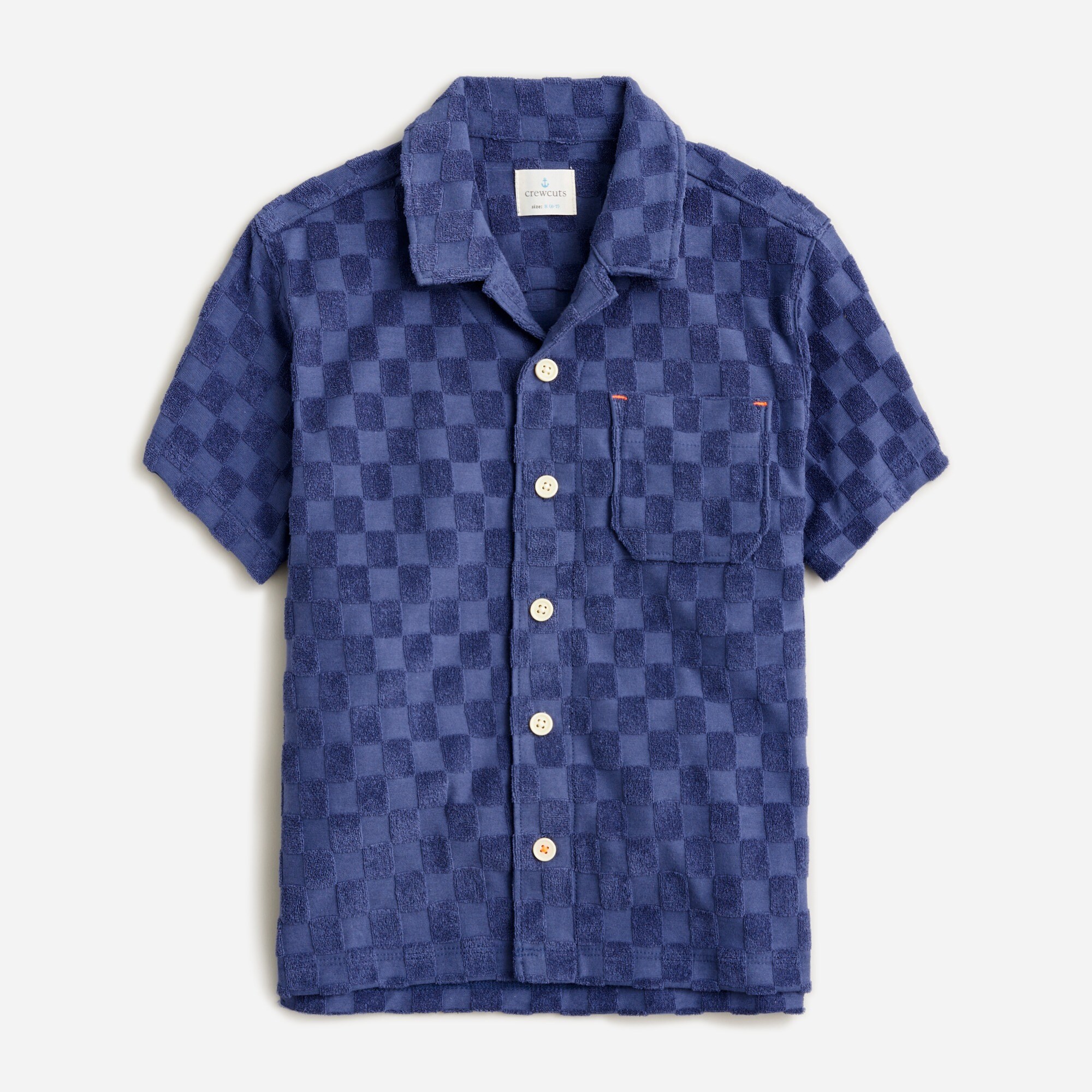 Kids' Camp-collar Shirt In Terry Jacquard For Boys | J.Crew