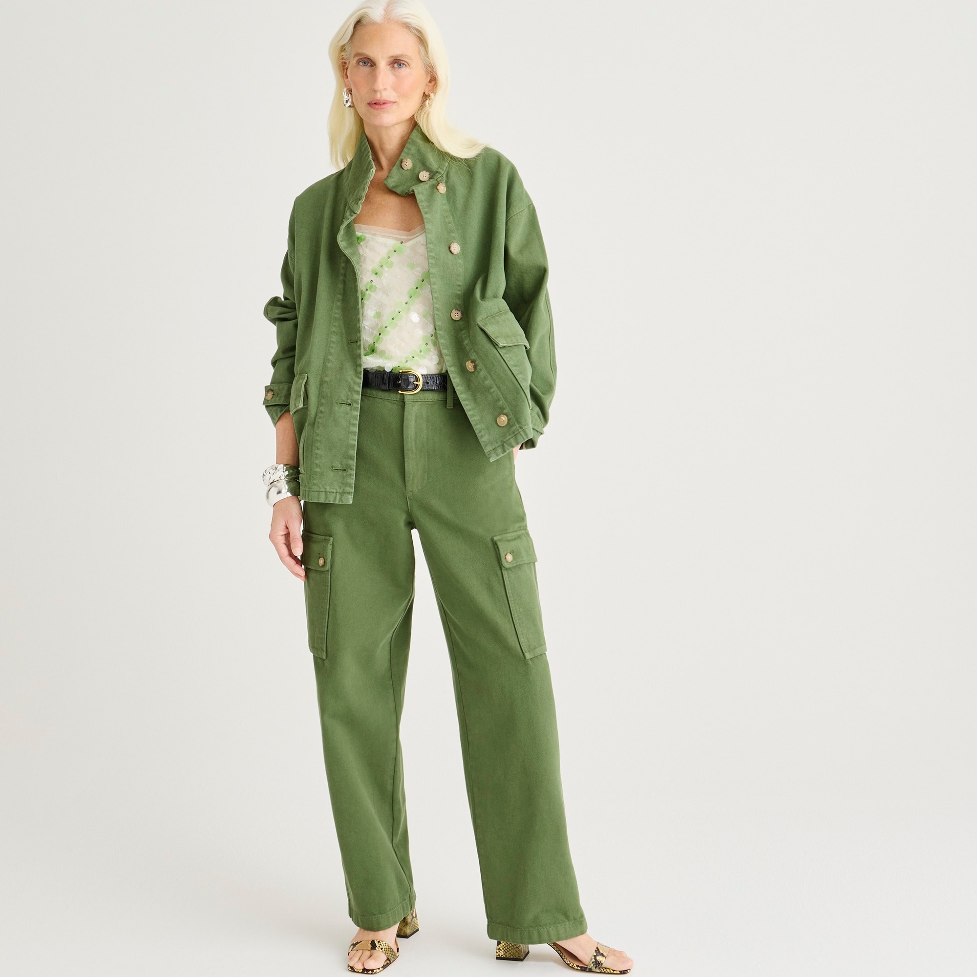 j.crew: relaxed cargo pant in heavyweight twill for women