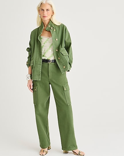 j.crew: relaxed cargo pant in heavyweight twill for women