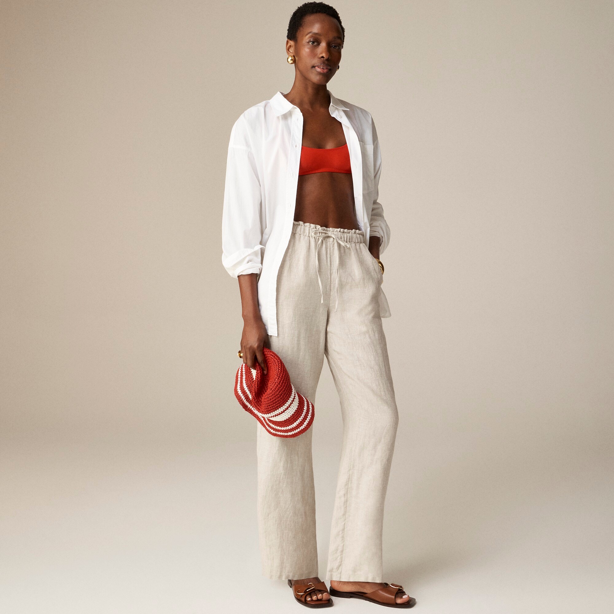 womens Petite Soleil pant in linen