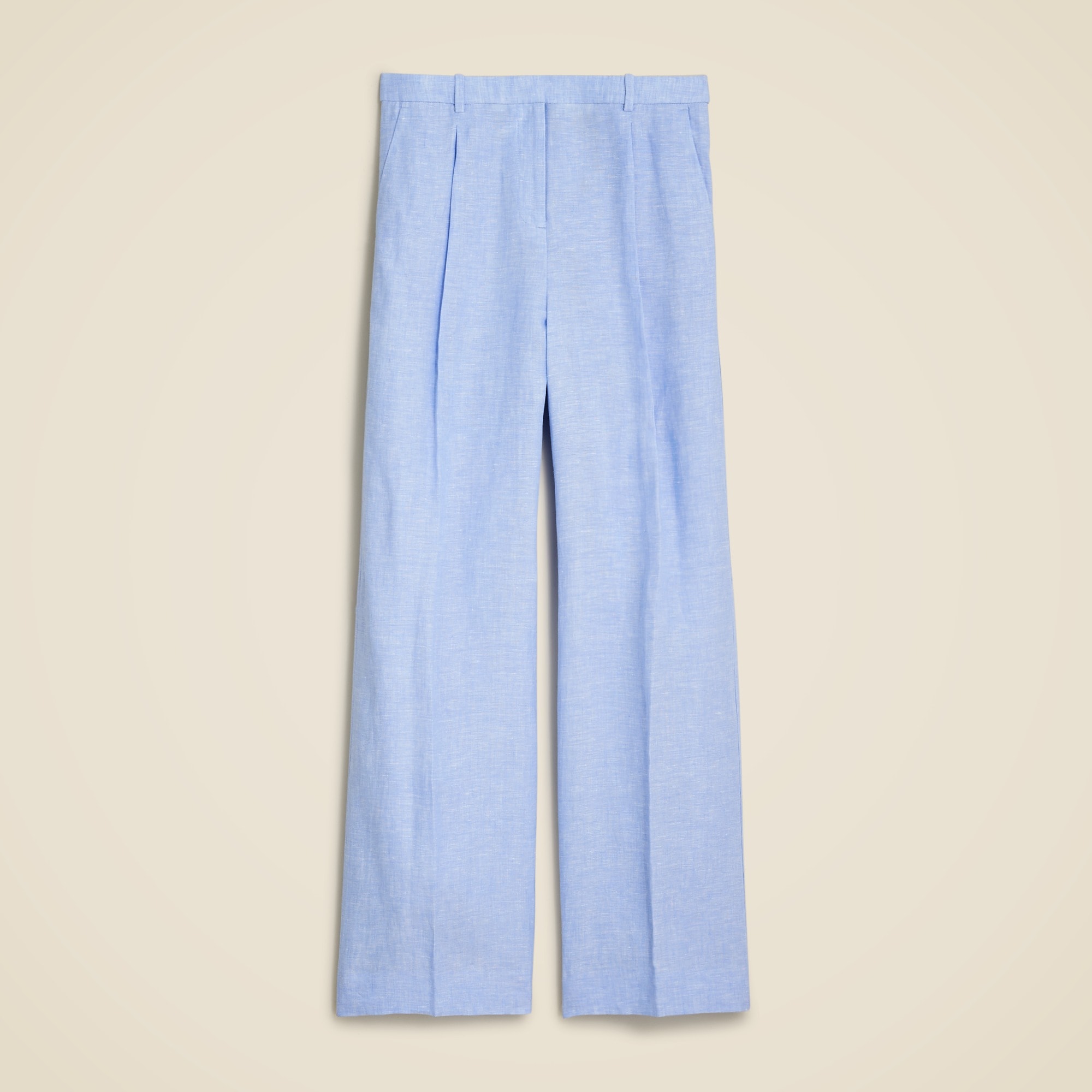 womens Petite wide-leg Essential pant in linen