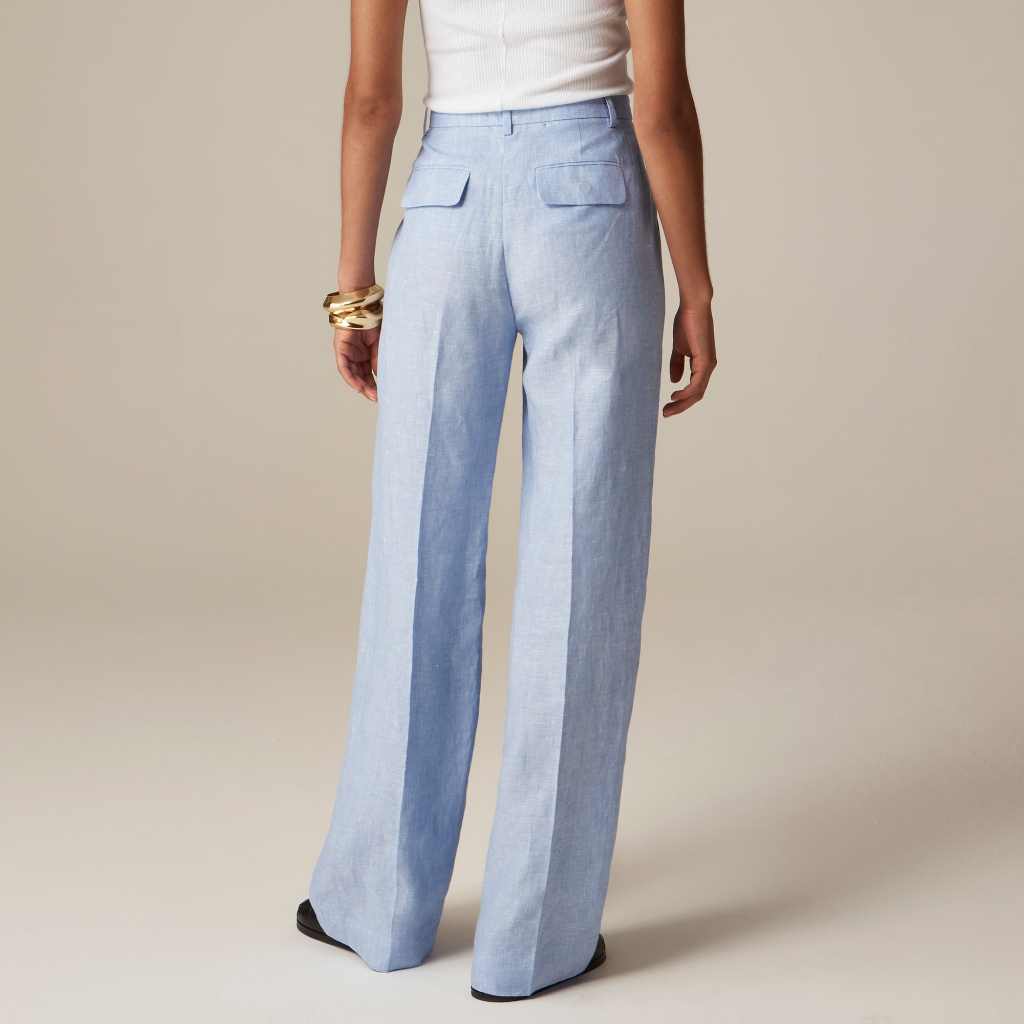 Wide-leg Essential pant in linen
