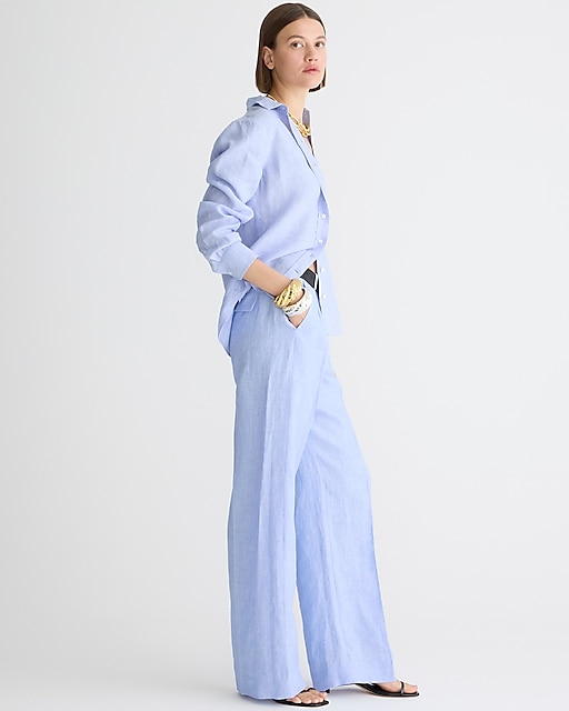  Tall wide-leg essential pant in linen