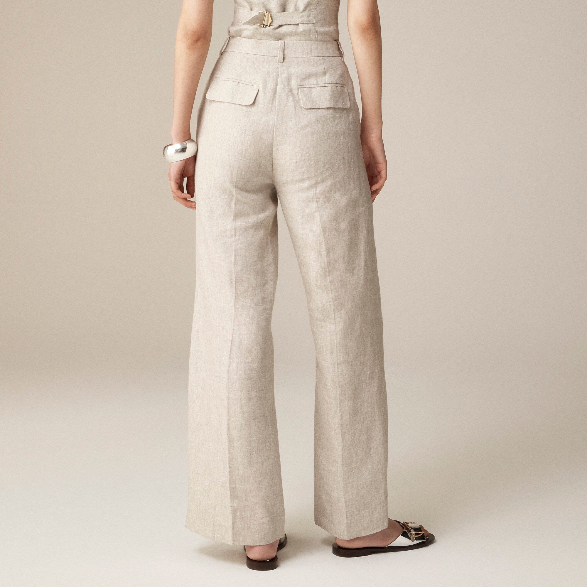 Wide-leg Essential pant in linen