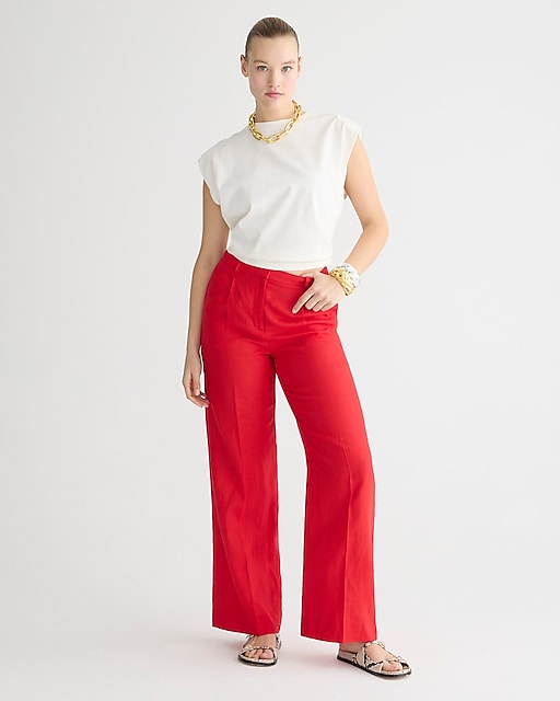  Tall wide-leg essential pant in linen