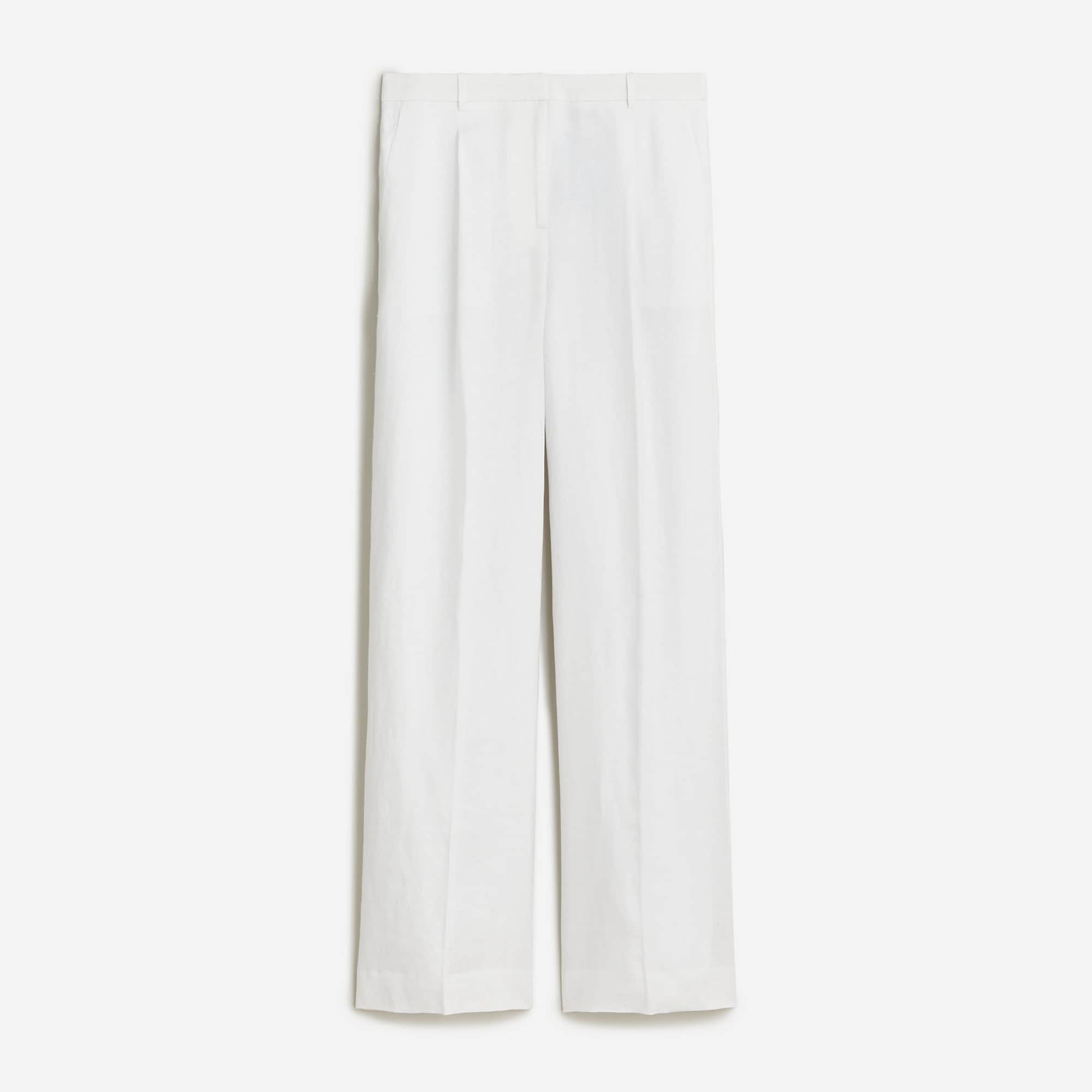 womens Wide-leg essential pant in linen