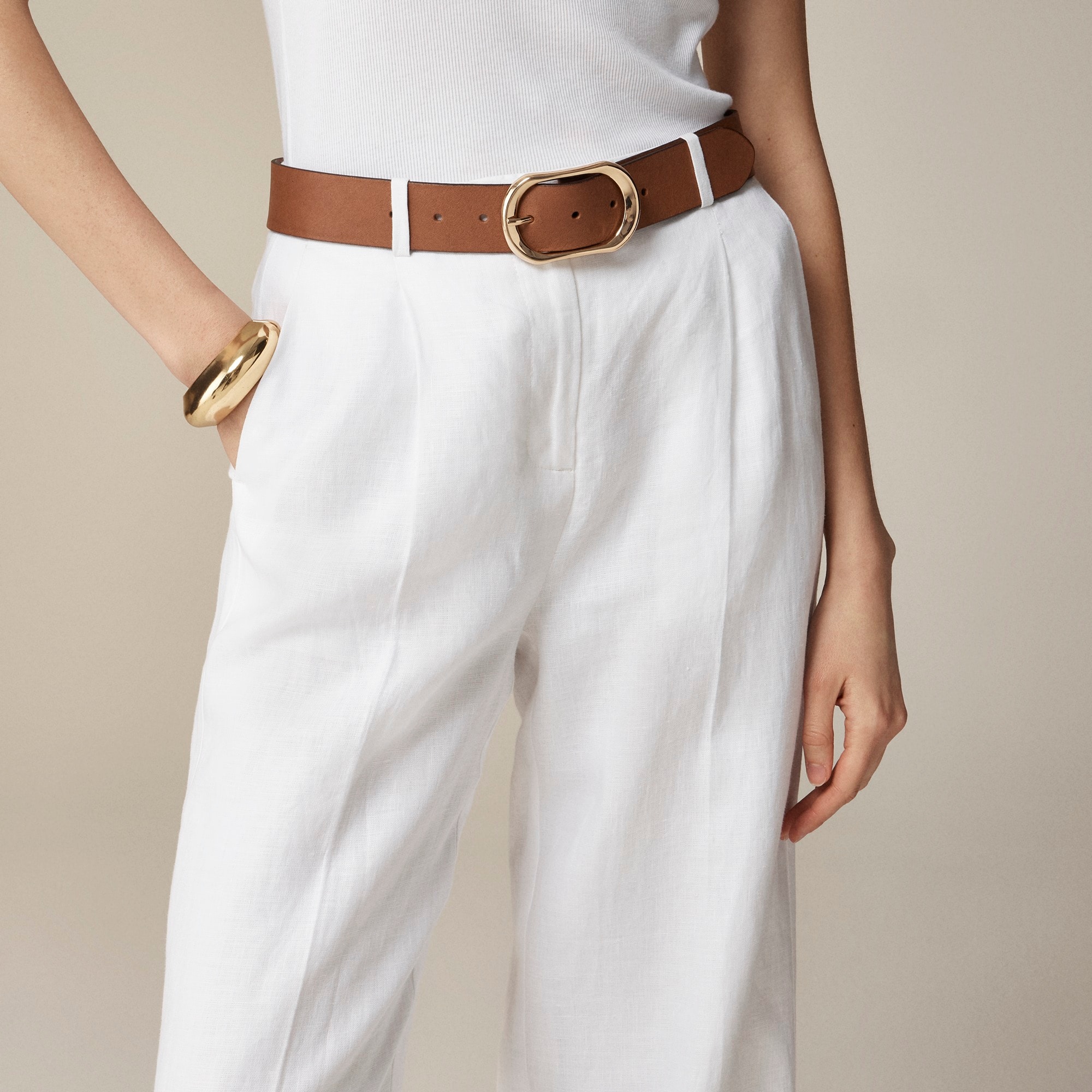 Tall wide-leg Essential pant in linen