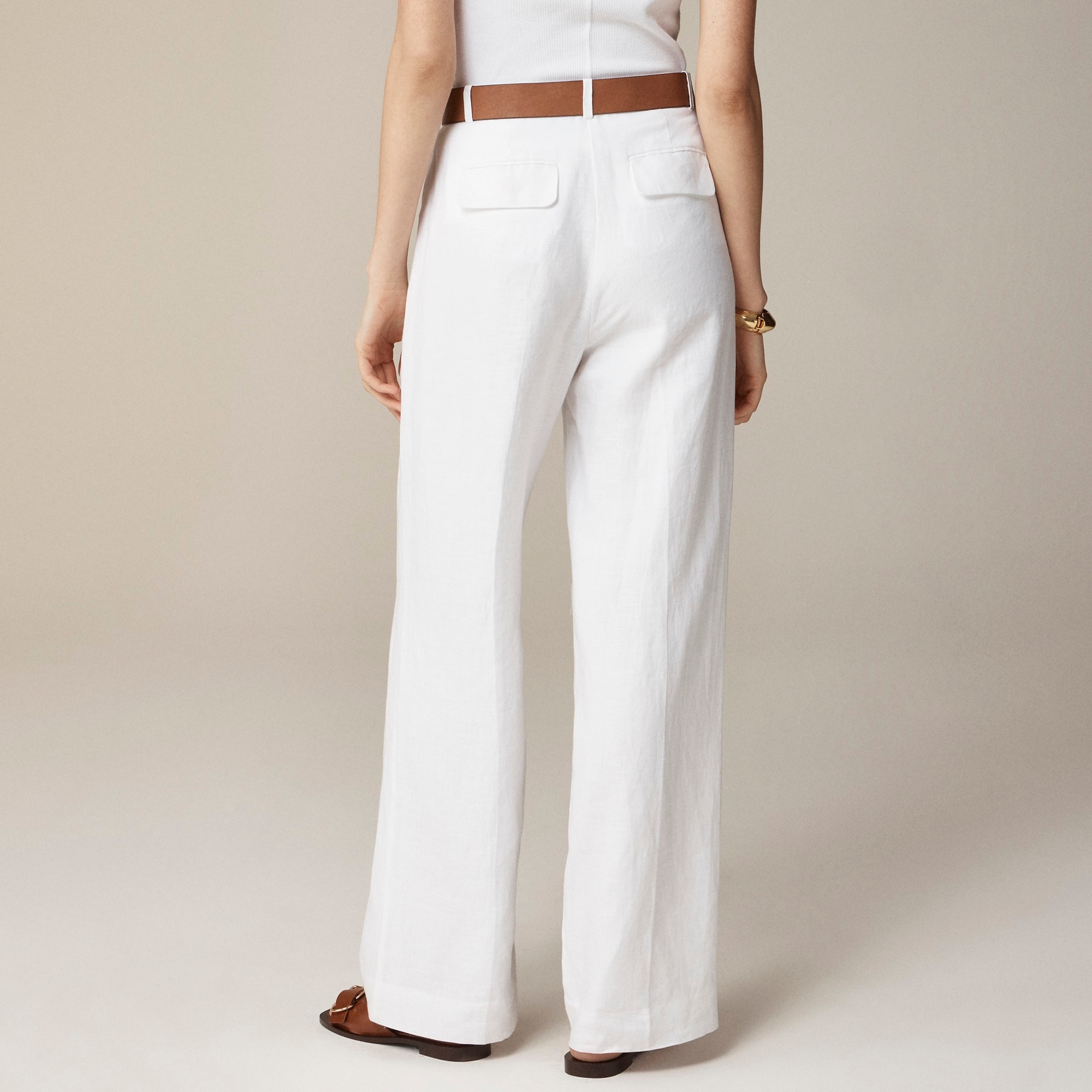 J.Crew Wide leg Essential Pant In Linen For Women