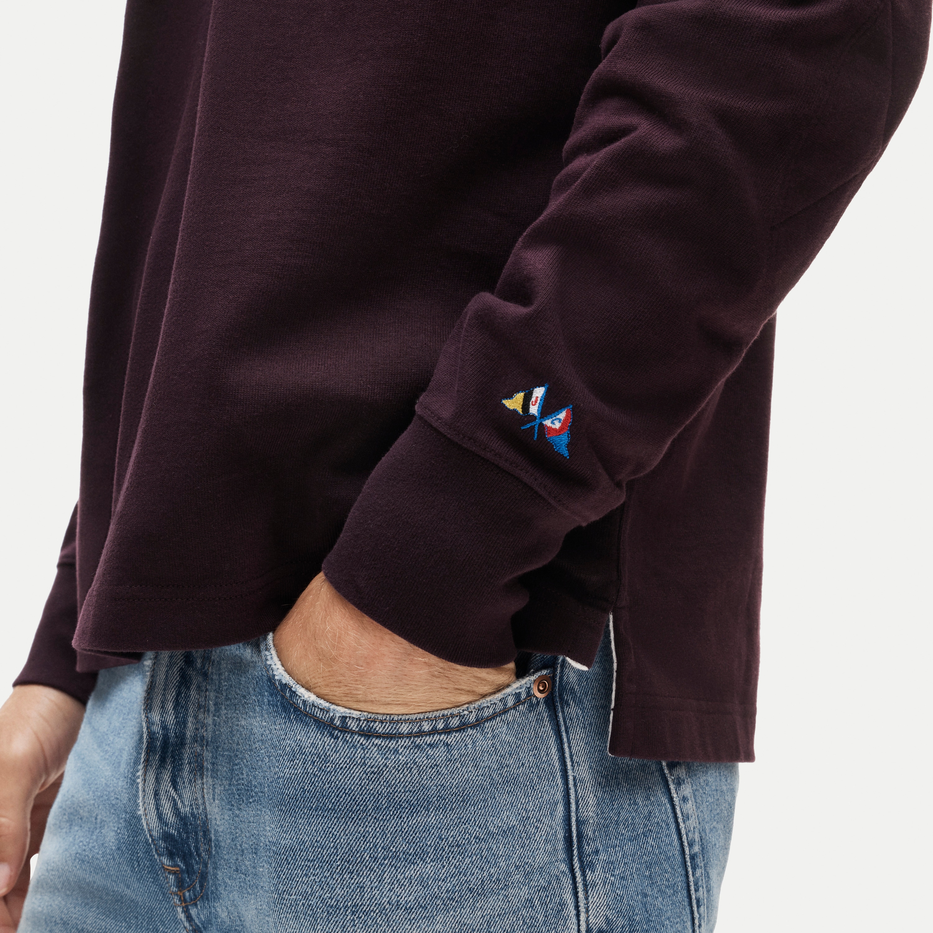 Rugby shirt with striped placket - thumbnail 8