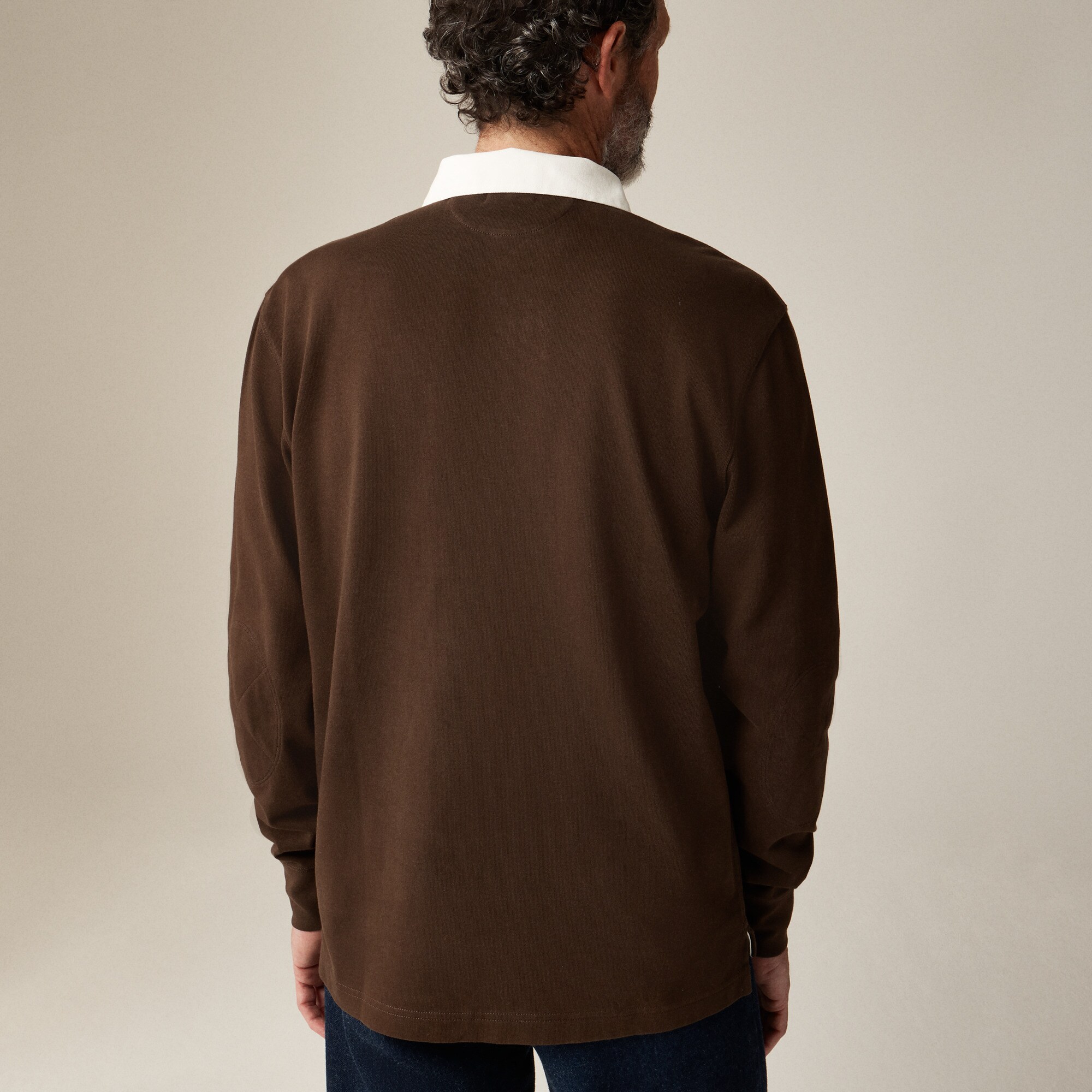 Rugby shirt with striped placket