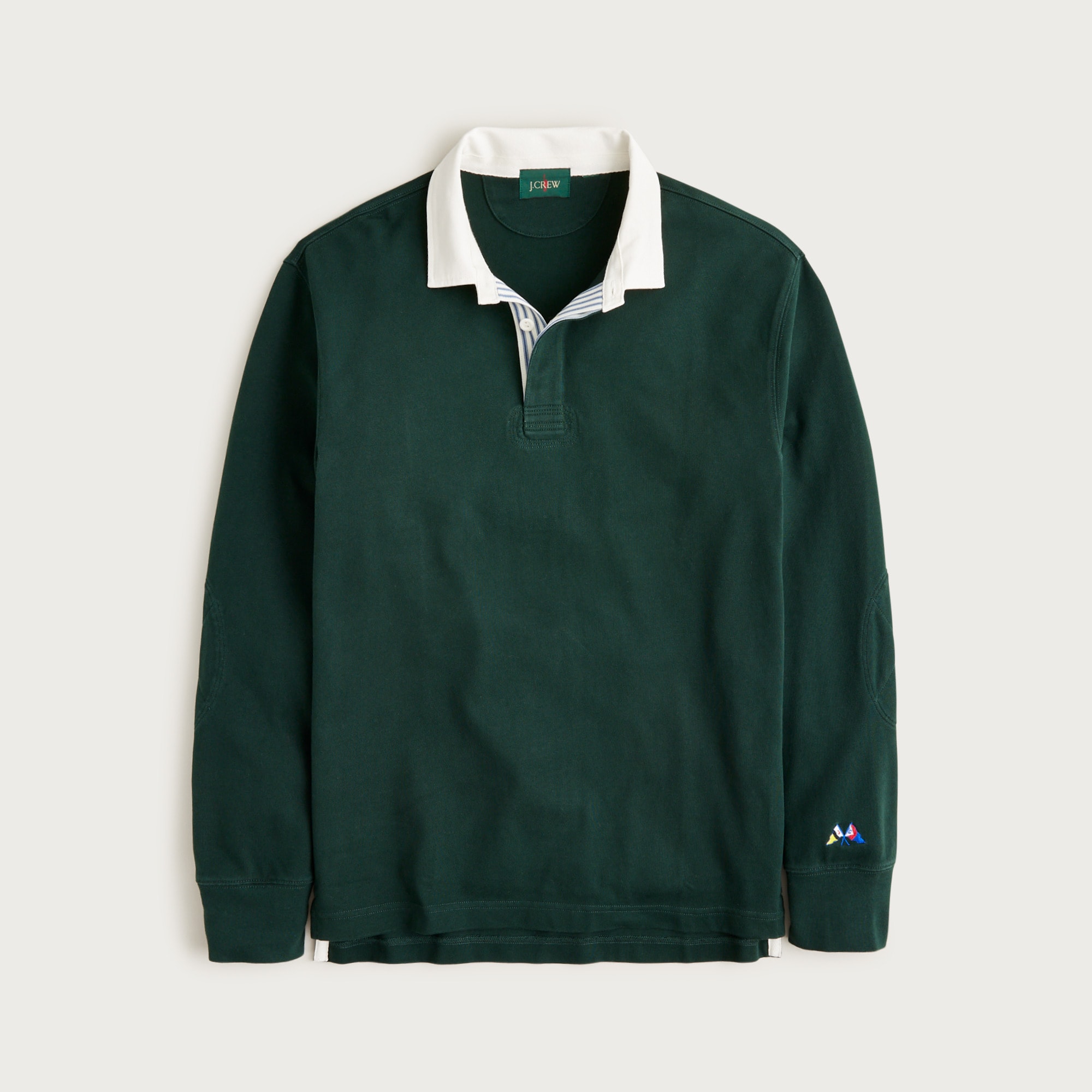 Rugby shirt with striped placket