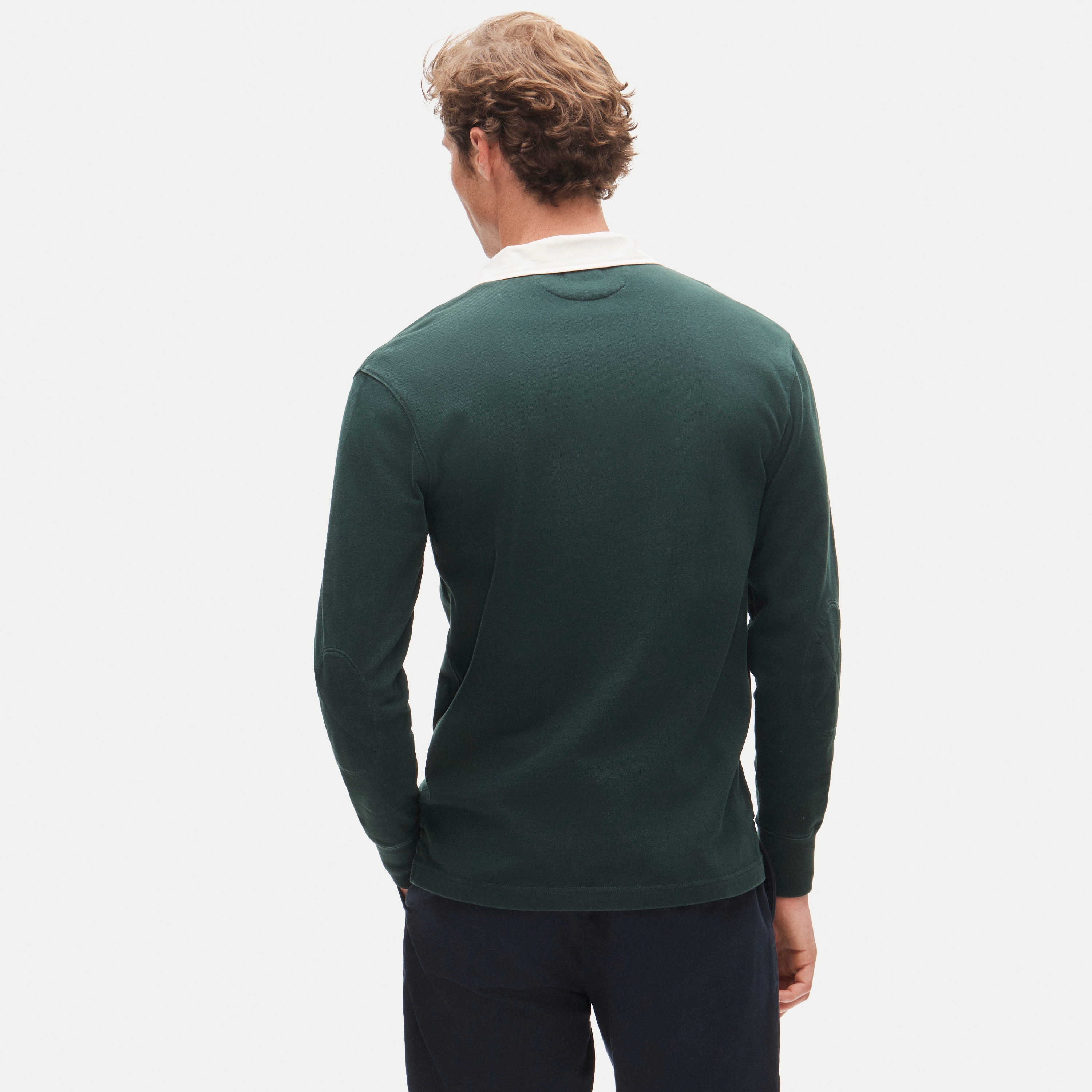 Rugby shirt with striped placket