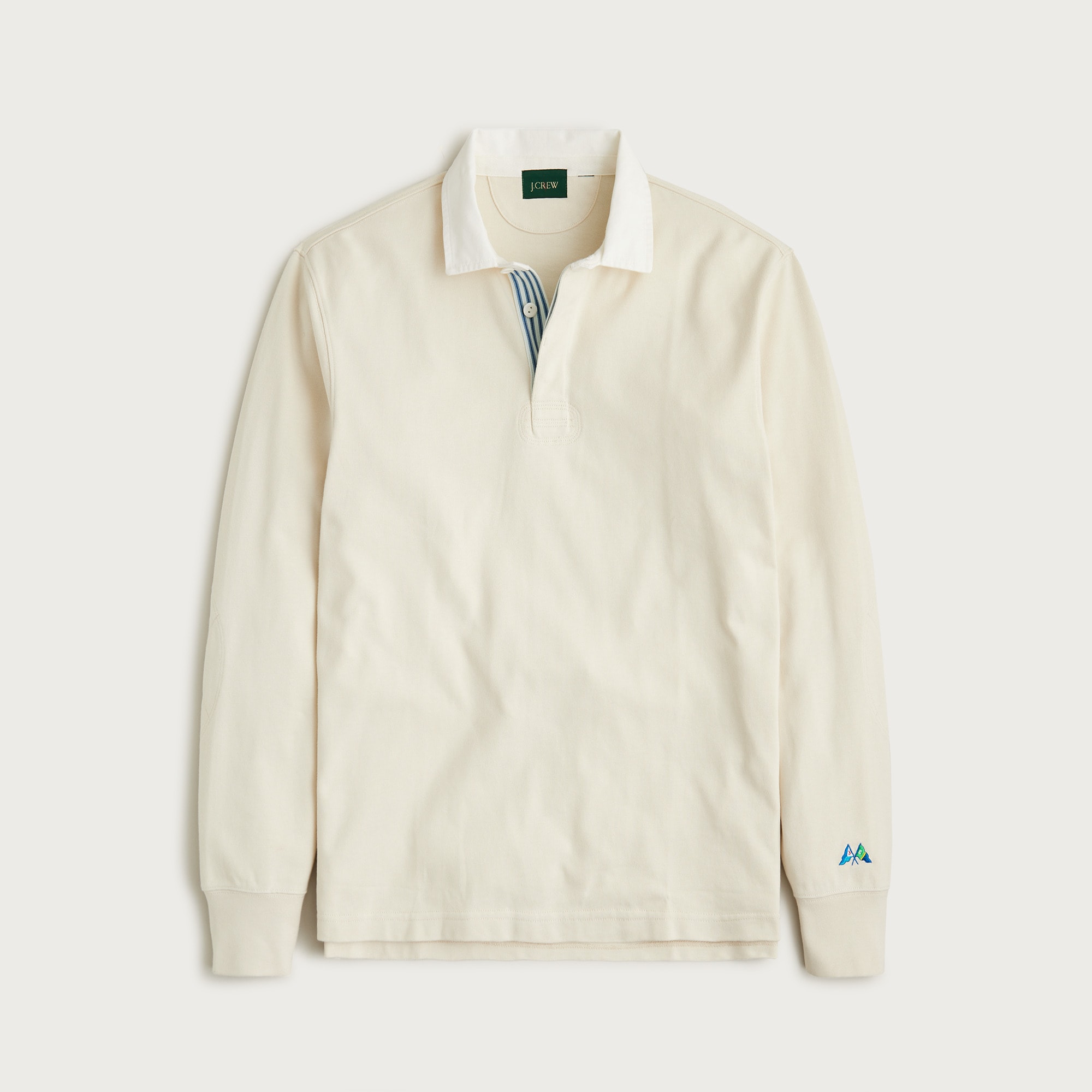 Rugby shirt with striped placket
