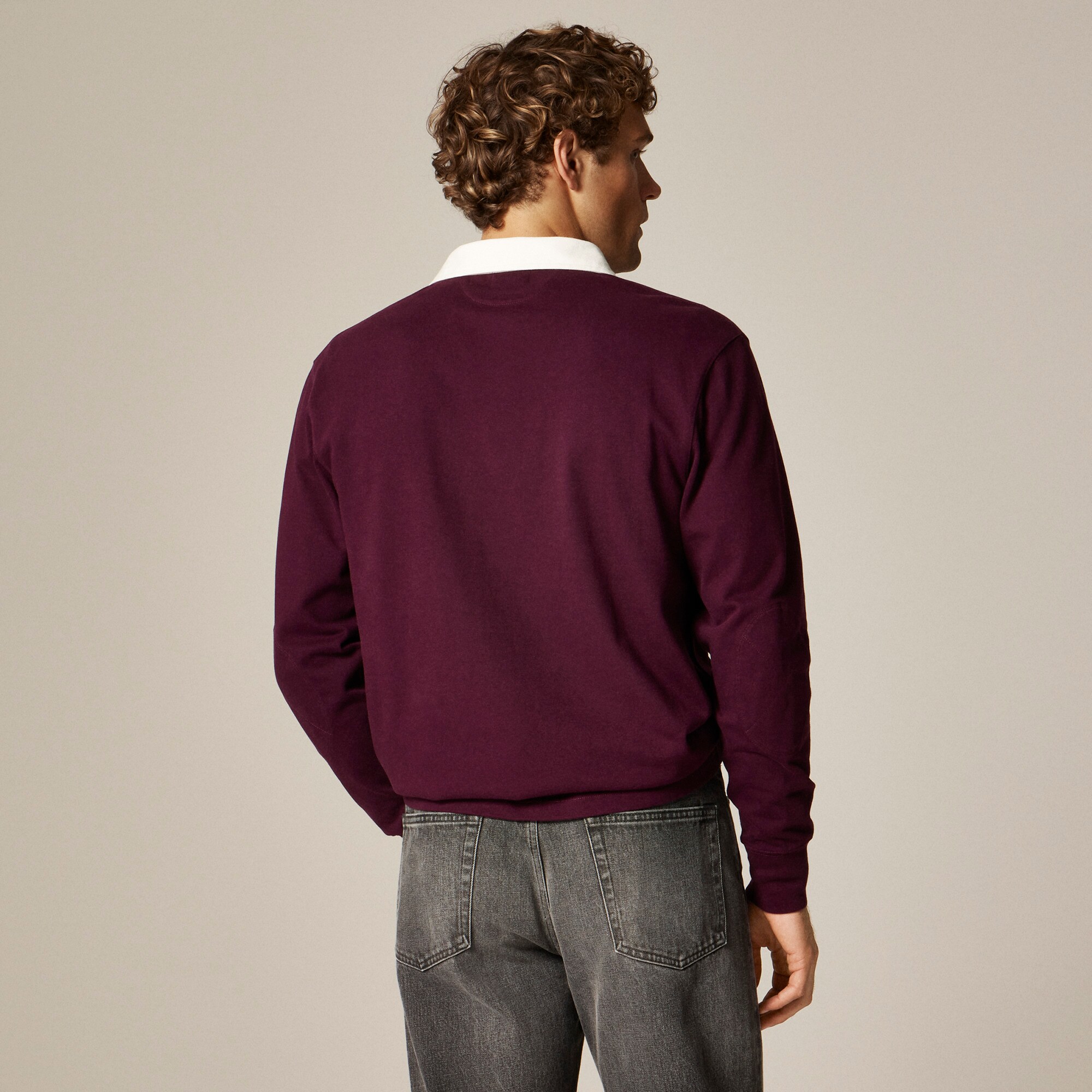 Rugby shirt with striped placket