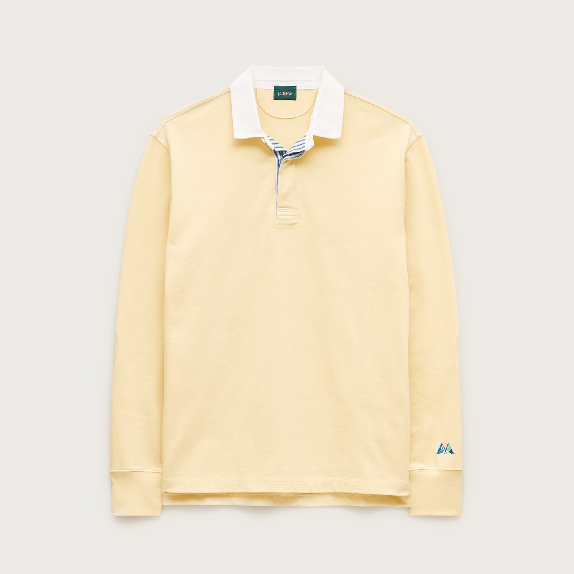 Rugby Shirt With Striped Placket For Men | J.Crew