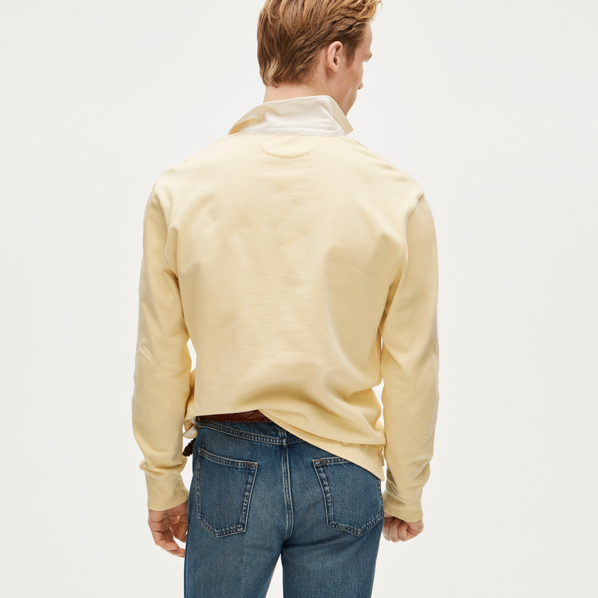 Tall rugby shirt with striped placket