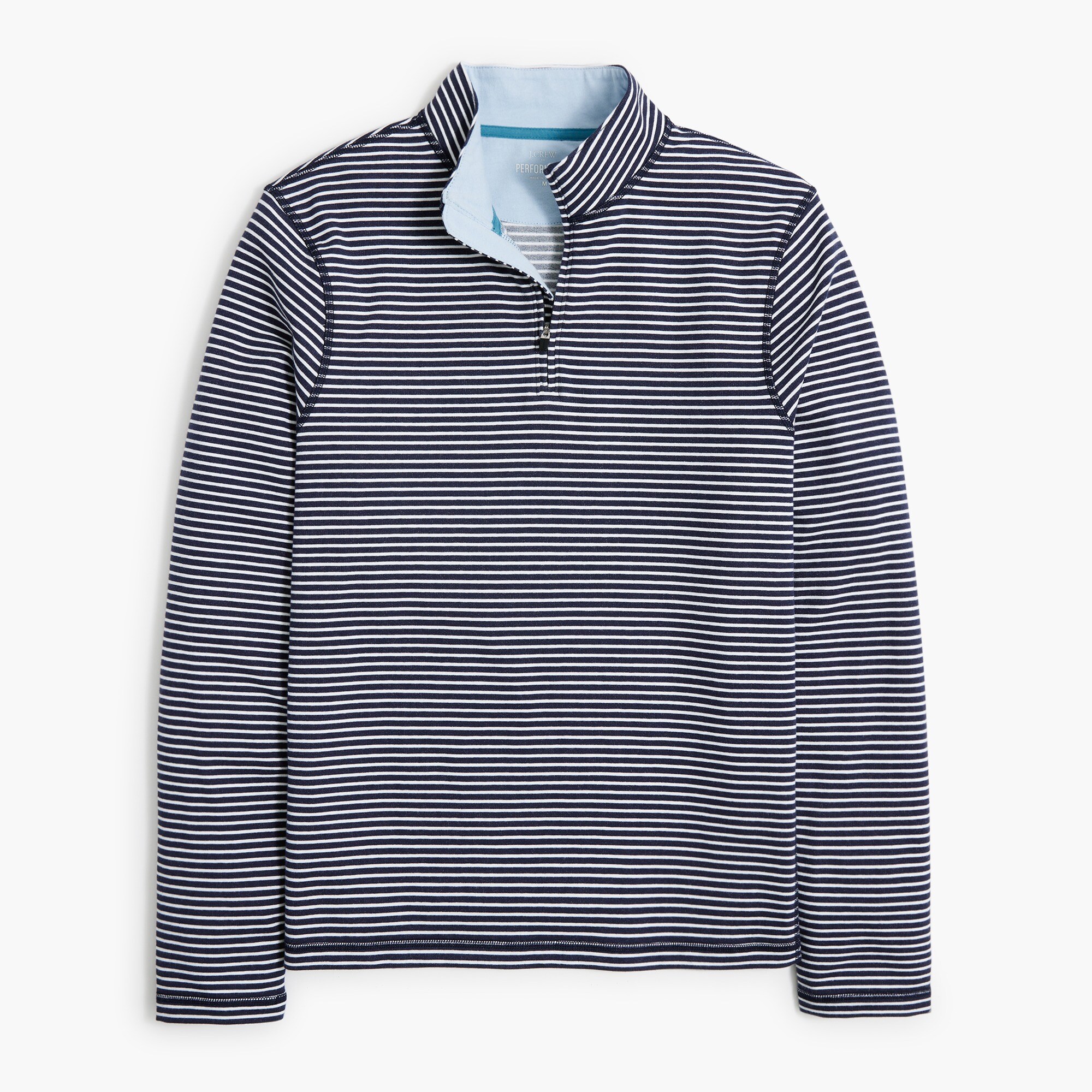 Striped performance half-zip