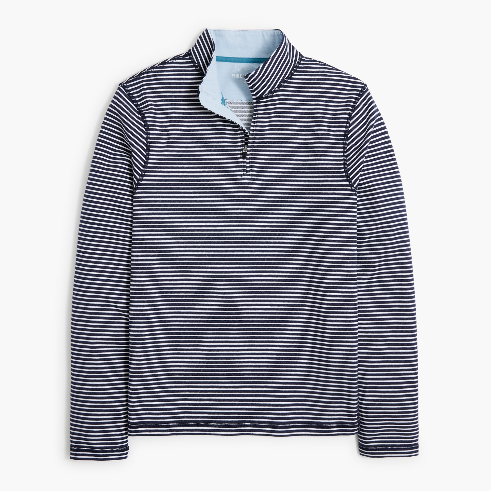 striped performance half-zip for men
