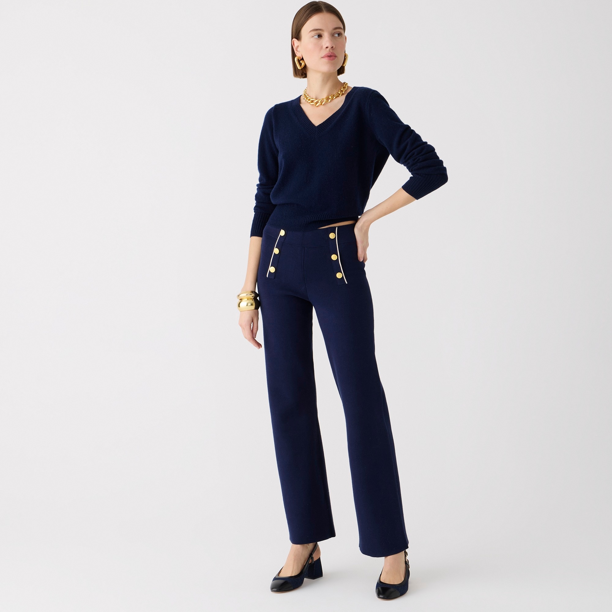 womens Tall Delaney full-length sailor sweater-pant