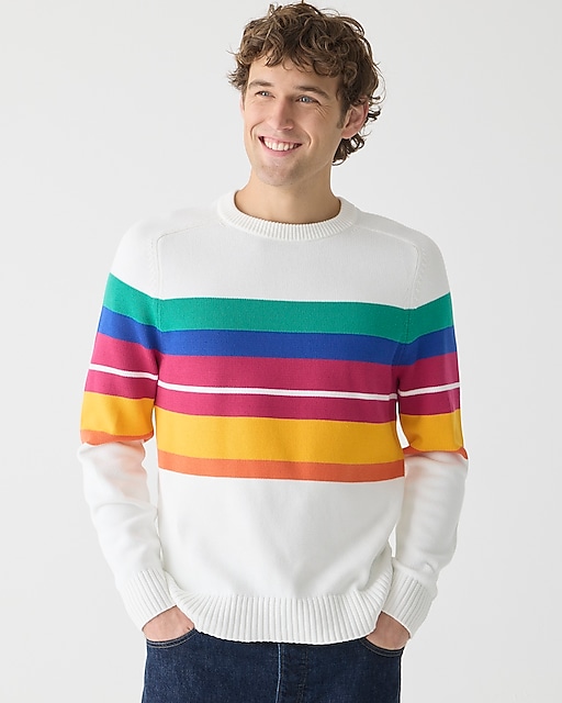 mens Heritage cotton sweater in stripe