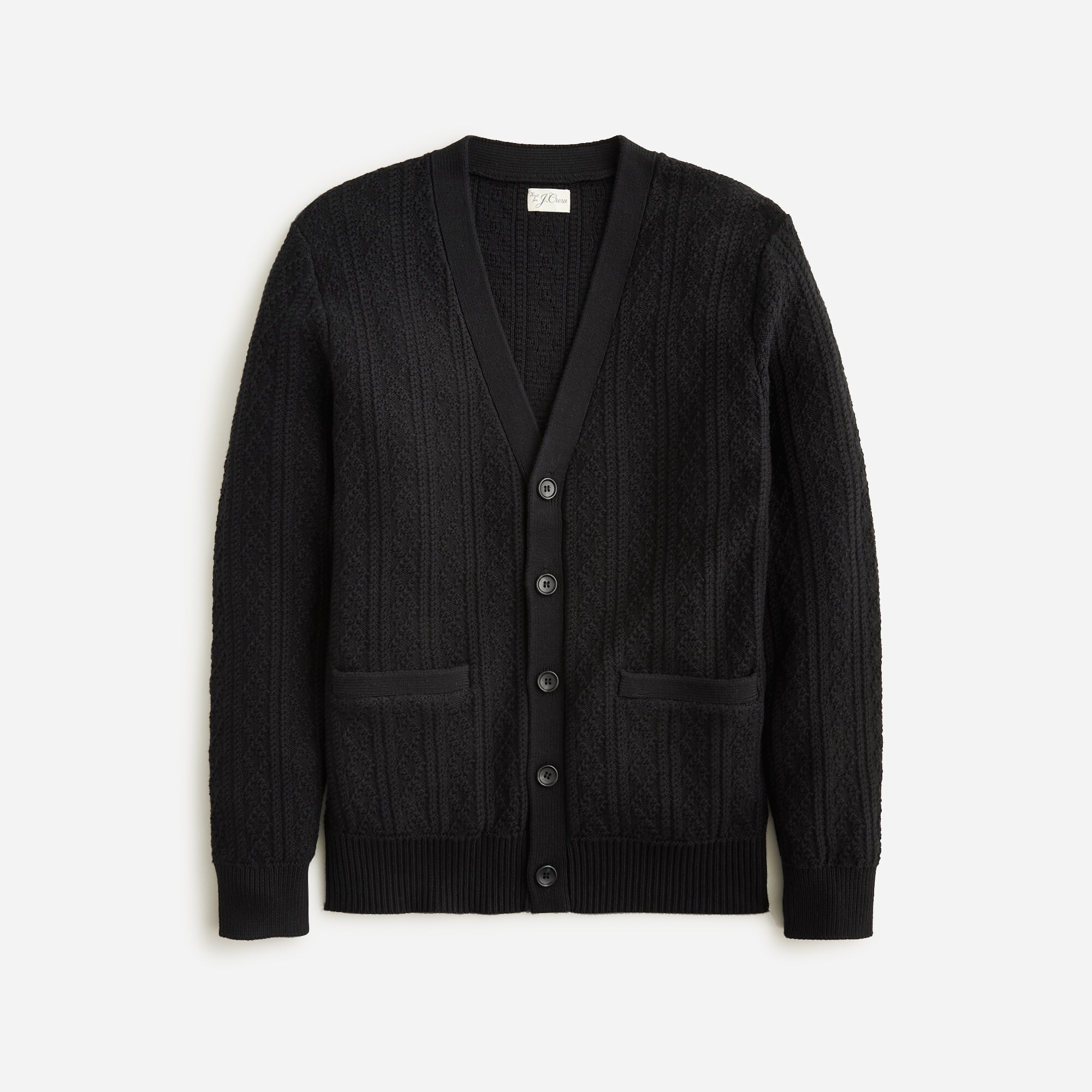 J.Crew Heritage Cotton Pointelle stitch Cardigan Sweater For Men