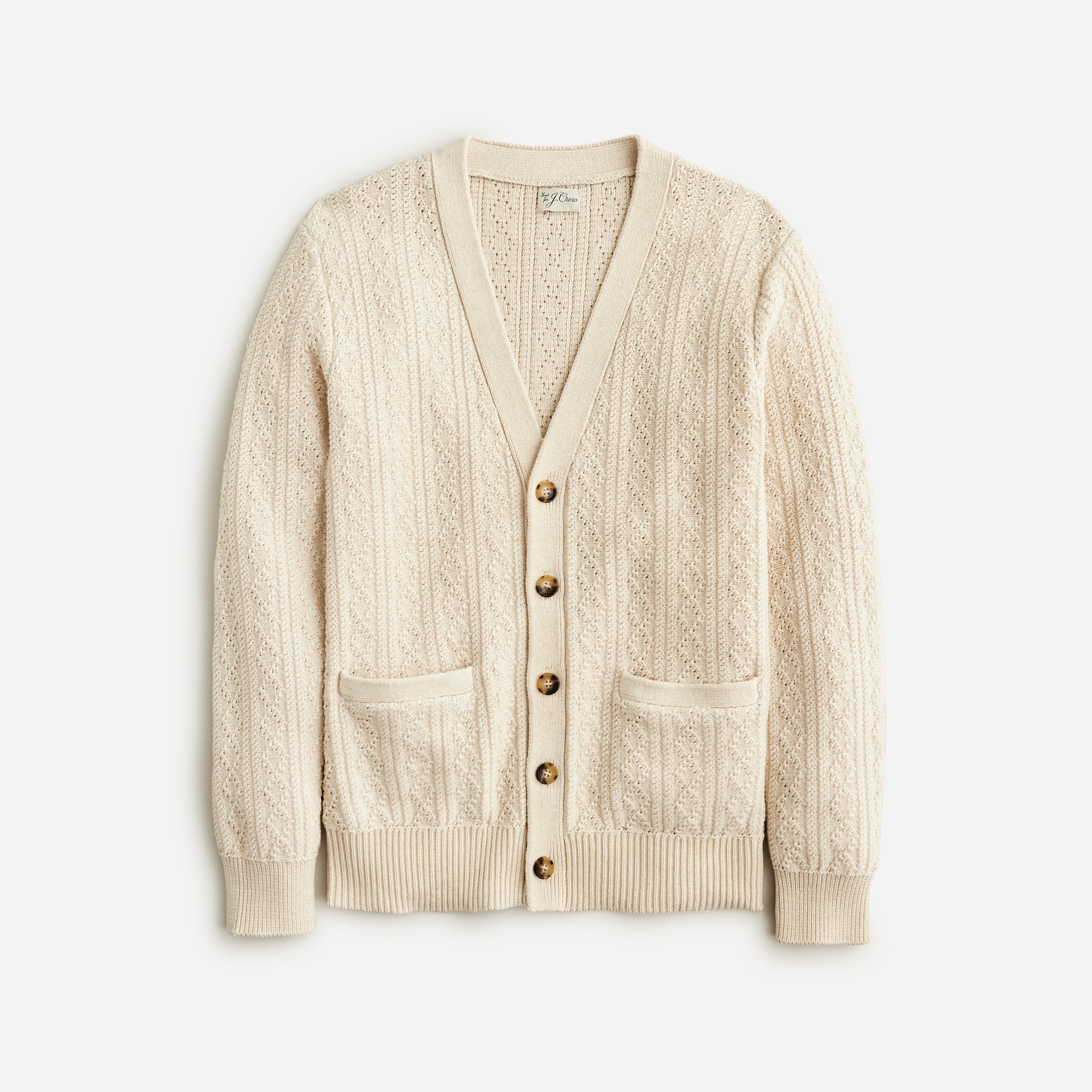  Heritage cotton pointelle-stitch cardigan sweater