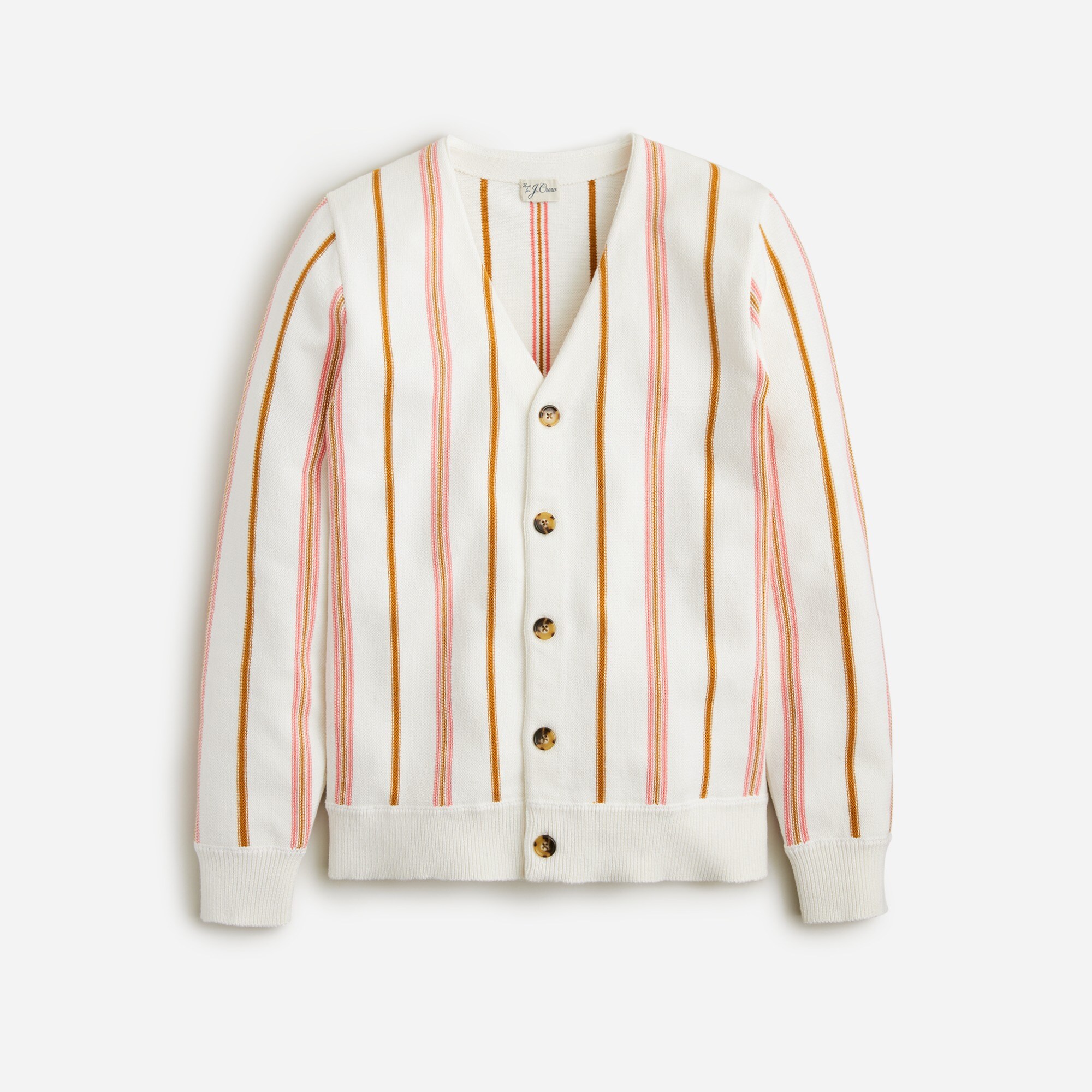  Heritage cotton cardigan sweater in stripe