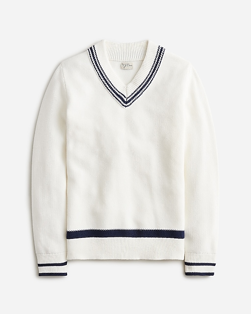 mens Cotton V-neck cricket sweater