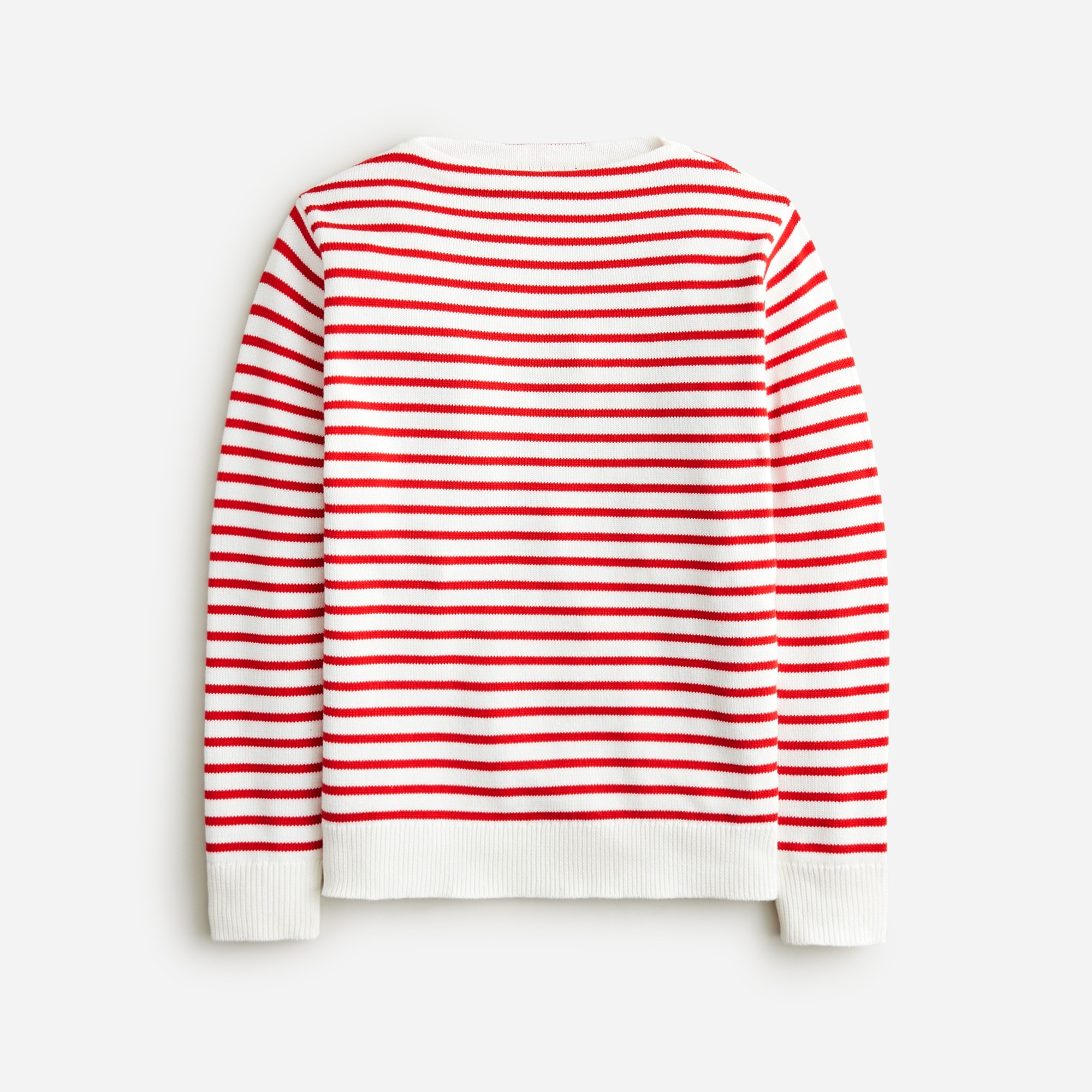  Cotton boatneck sweater in stripe
