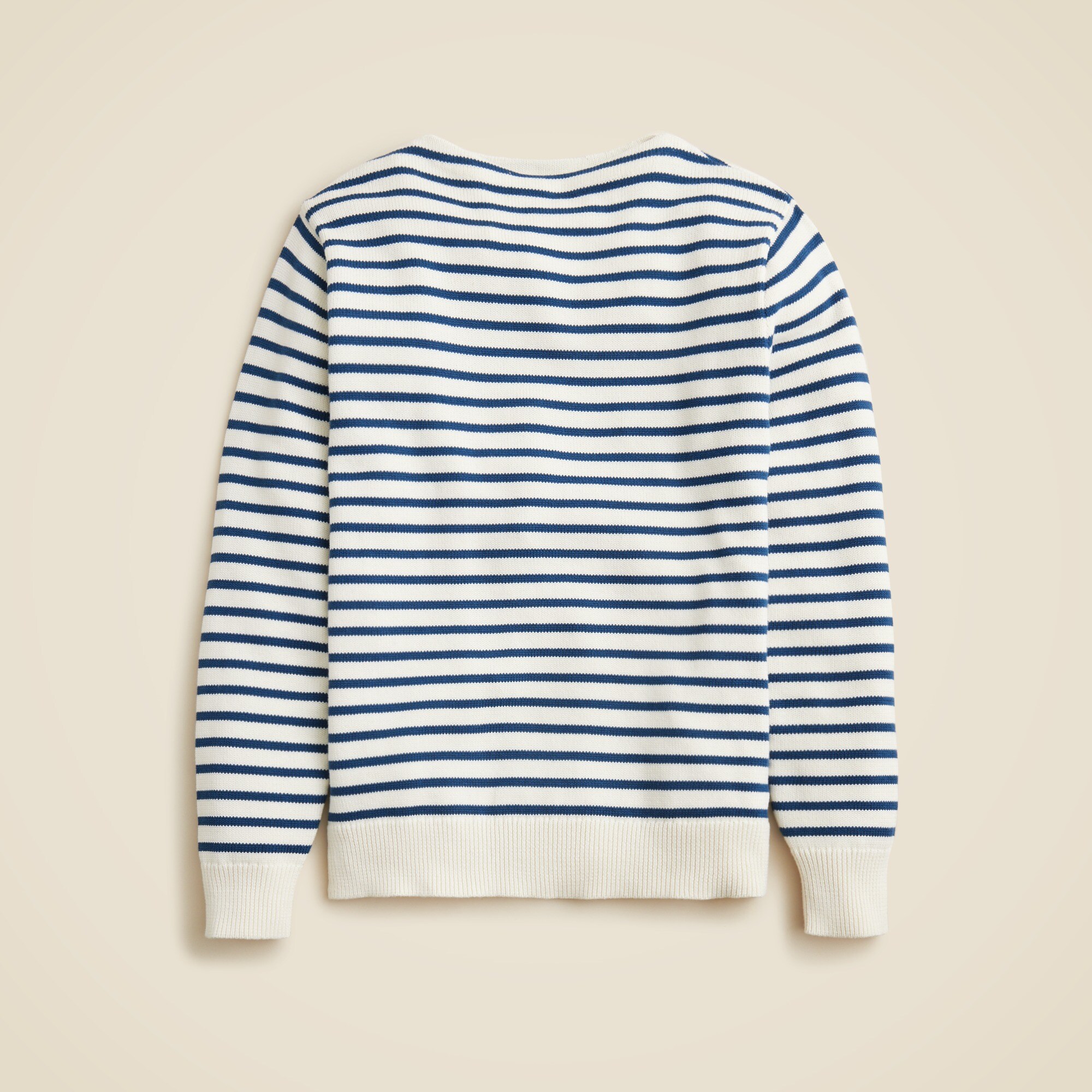 J.Crew: Cotton Boatneck Sweater In Stripe For Men