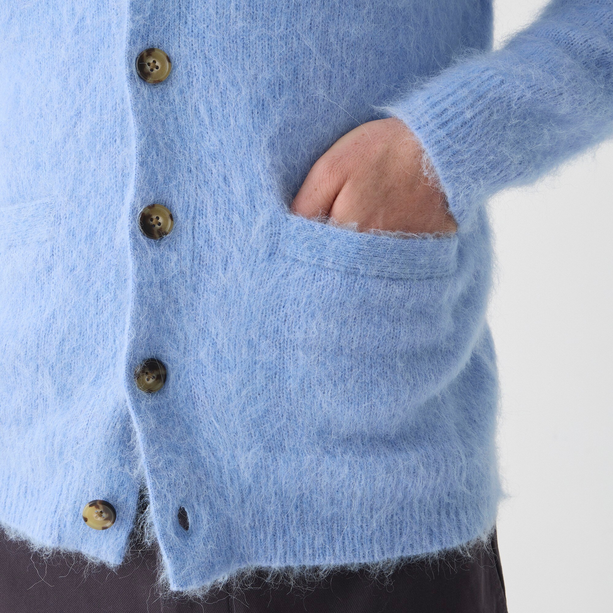 Alpaca-blend V-neck cardigan