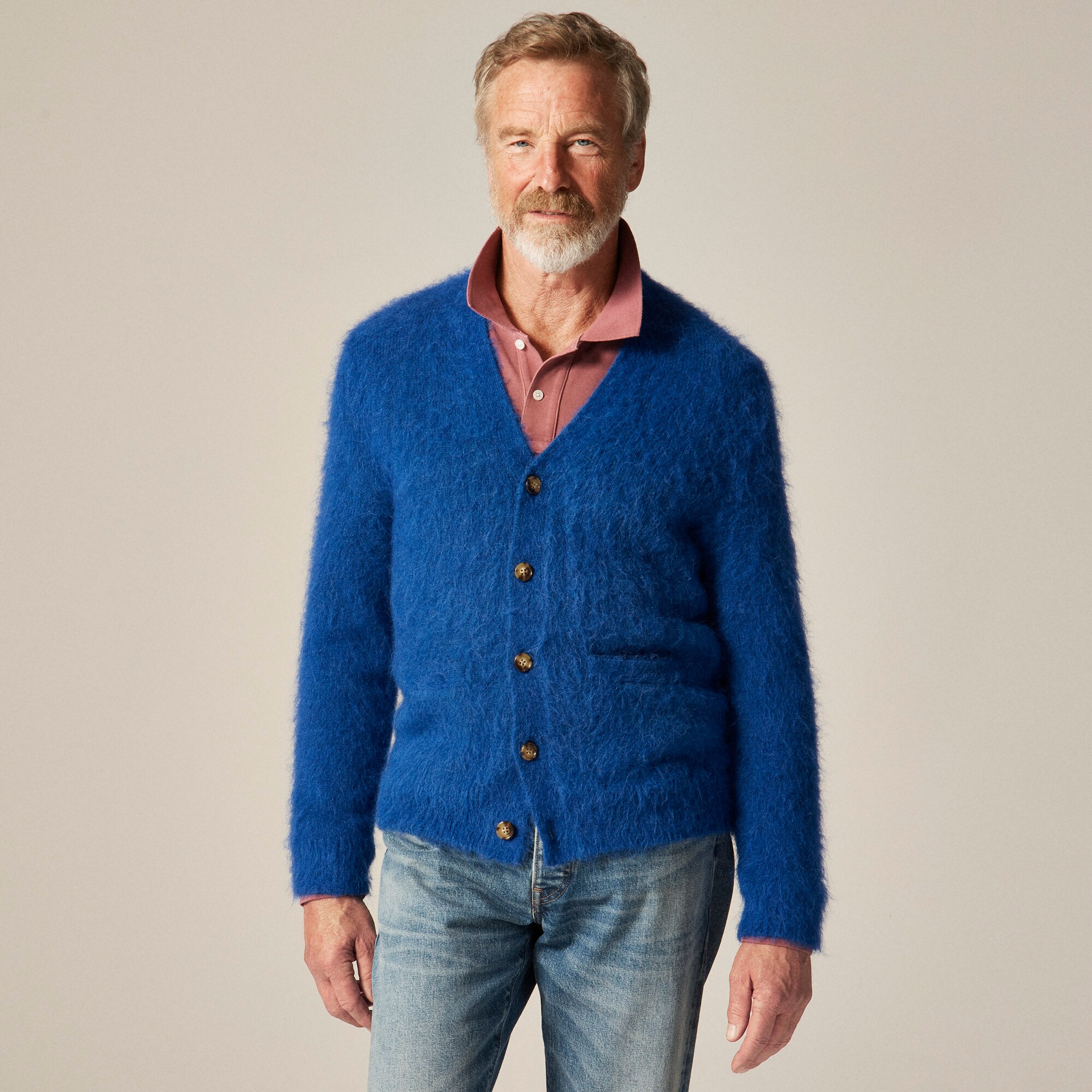Alpaca-blend V-neck Cardigan For Men | J.Crew