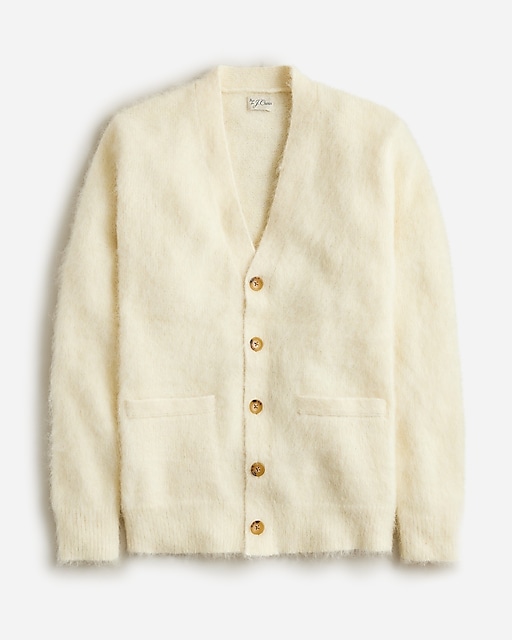  Alpaca-blend V-neck cardigan sweater