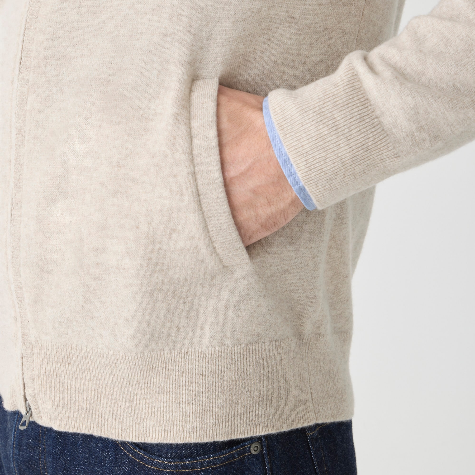 Cashmere full-zip sweater
