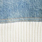 Cotton shaker-stitch cardigan sweater with denim panels SEA SALT j.crew: cotton shaker-stitch cardigan sweater with denim panels for men