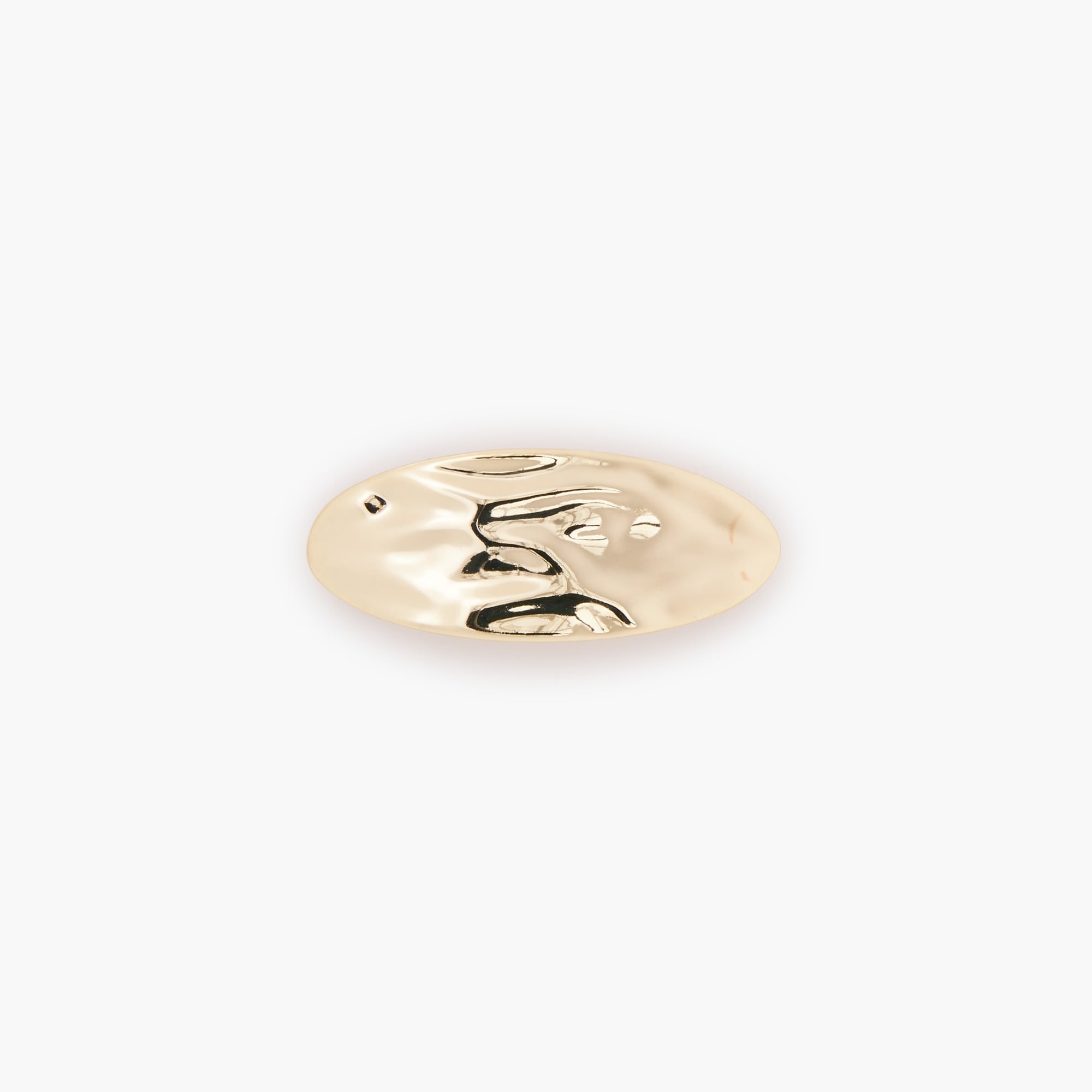 Gold hammered hair barrette