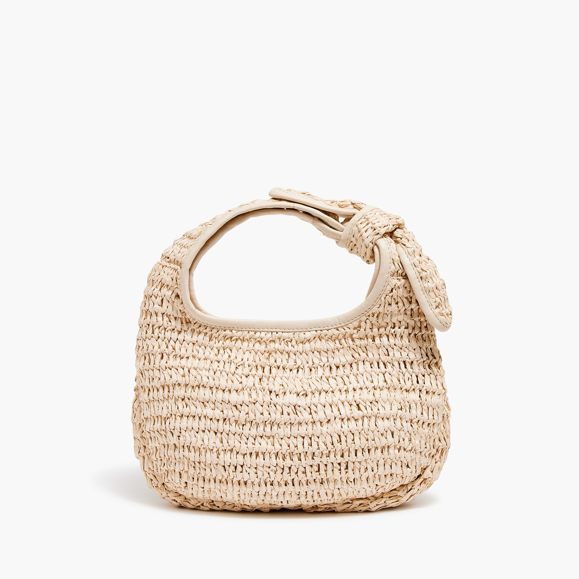 Mini knotted straw bag