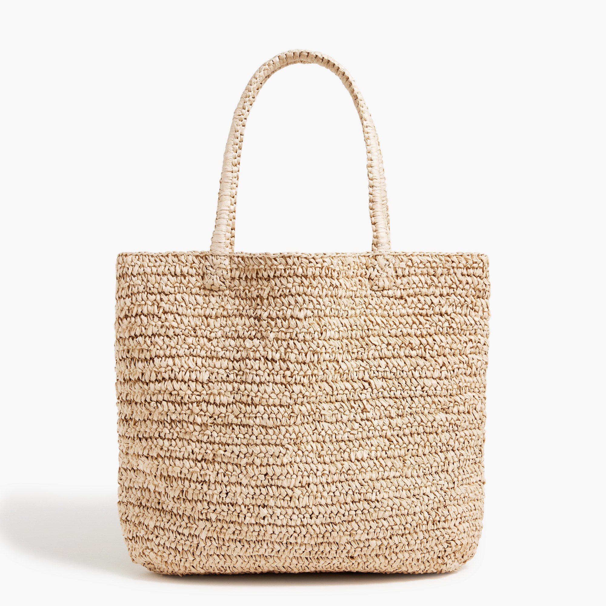 womens Packable straw tote bag