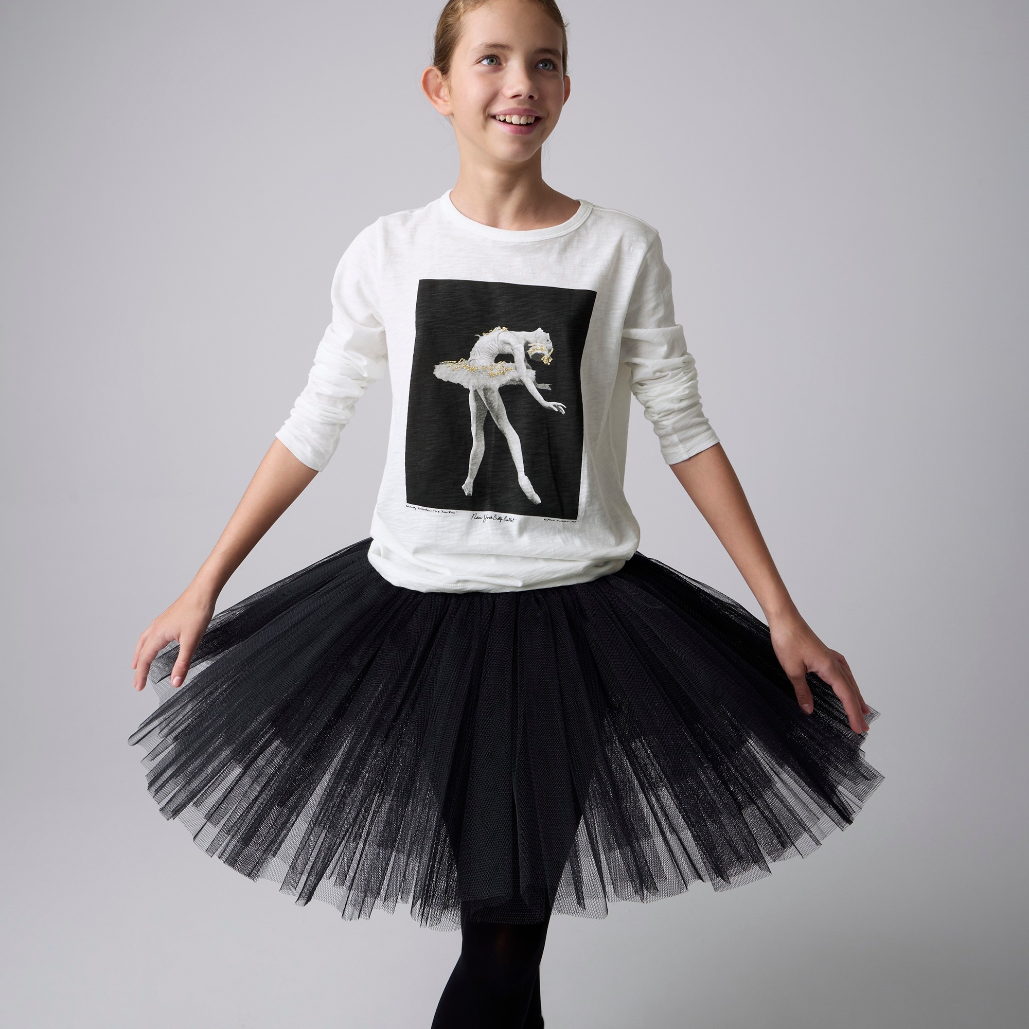j.crew: girls' limited-edition new york city ballet x crewcuts ballerina t-shirt for girls