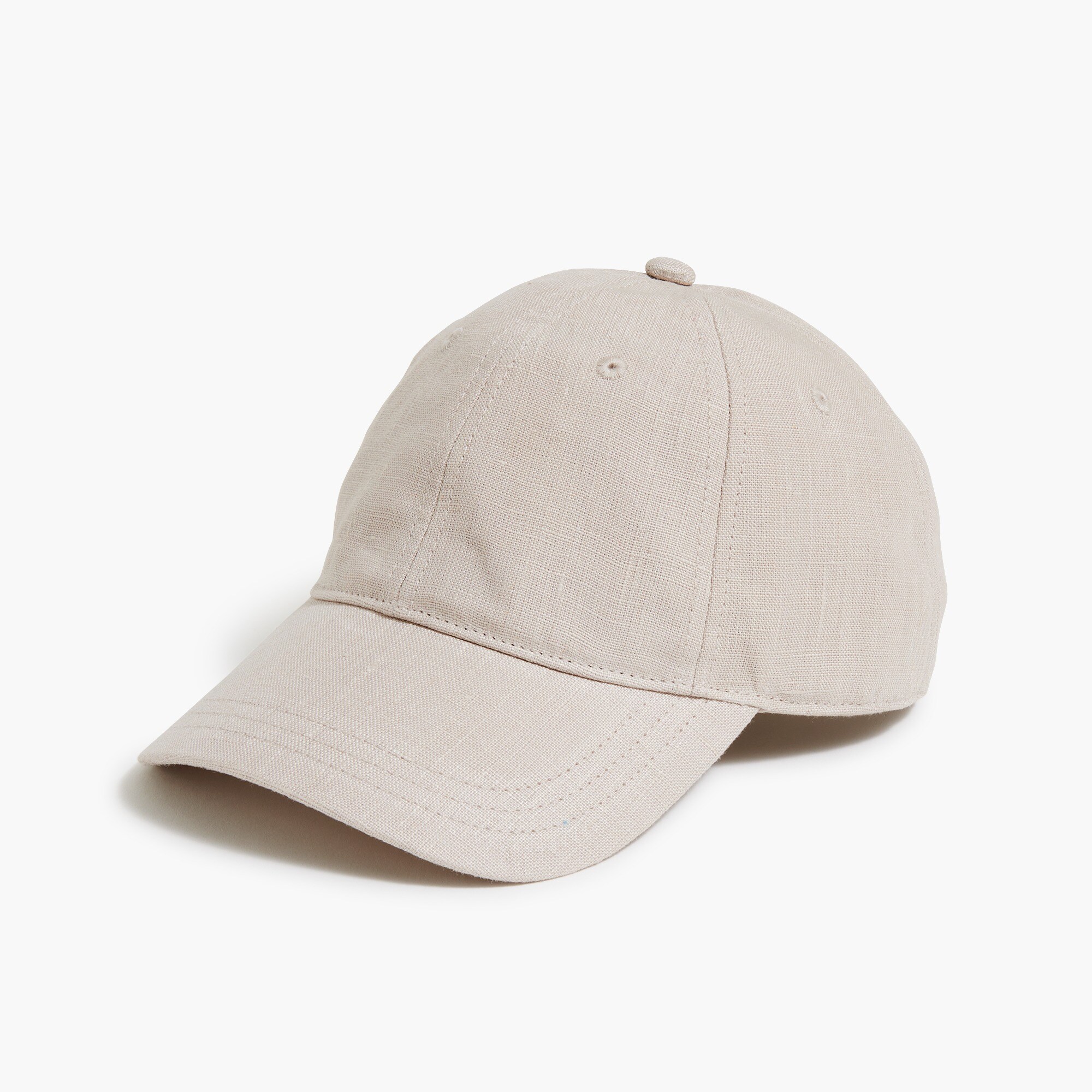 Linen-blend baseball cap