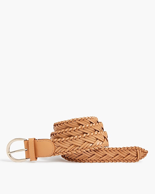  Woven leather belt
