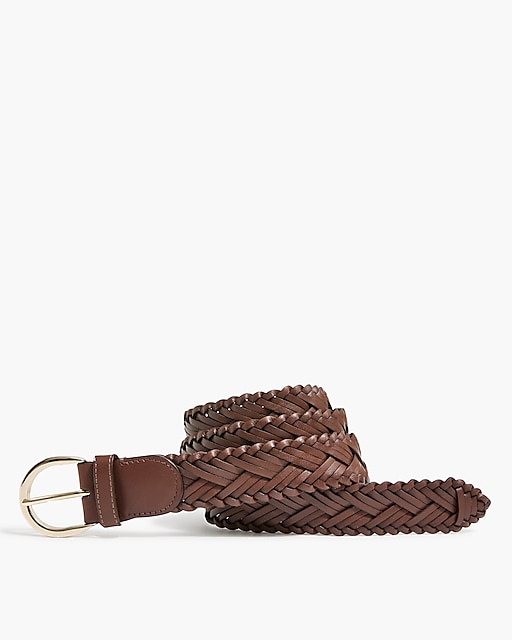 womens Woven leather belt