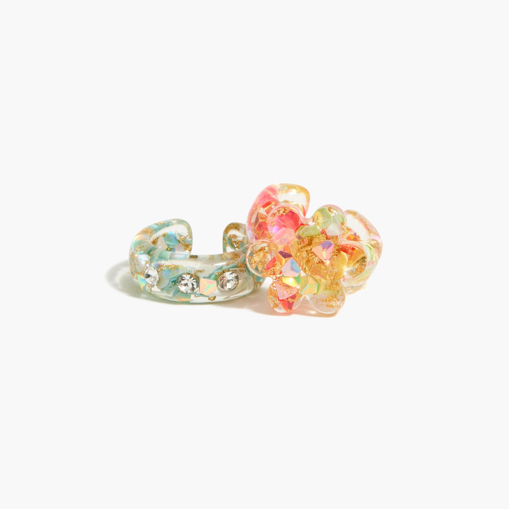  Girls' statement rings set-of-two
