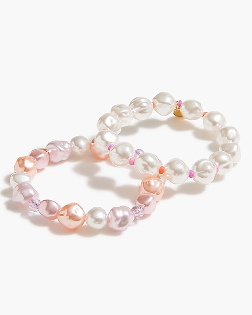  Girls' multicolor pearl bracelet