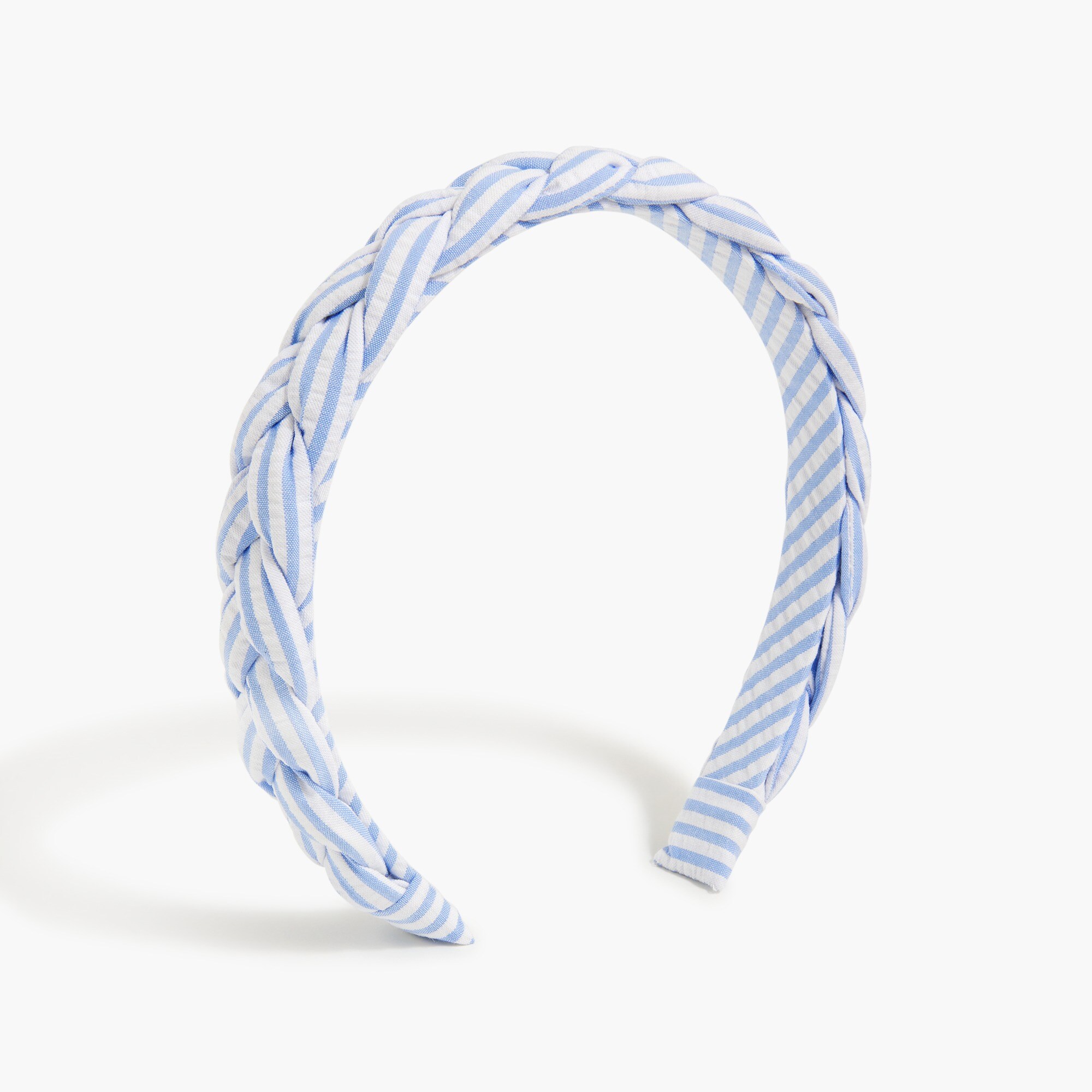 Girls' seersucker braided headband