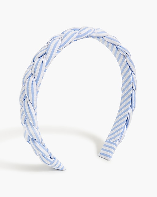  Girls' seersucker braided headband
