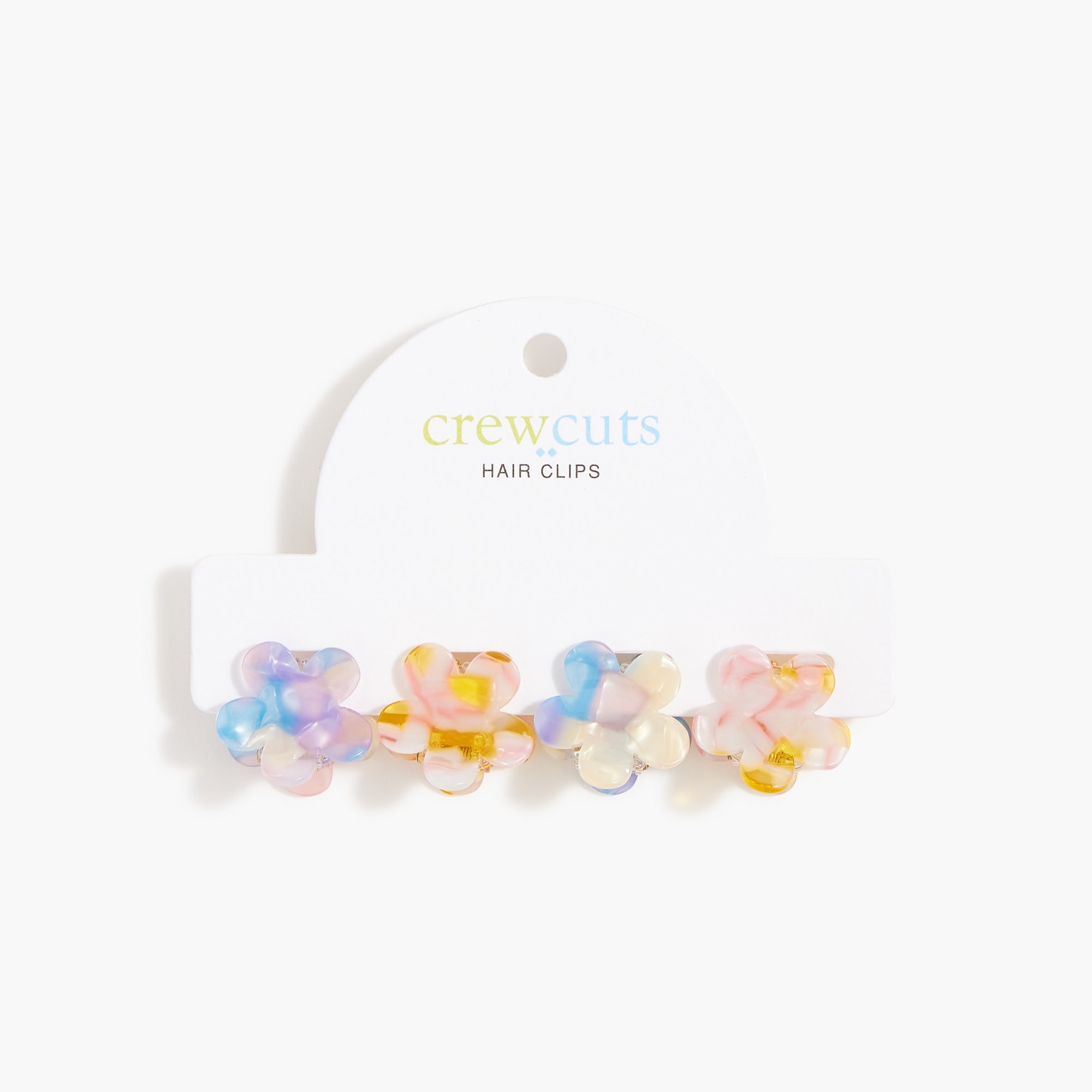 Girls' mini flower hair clips set