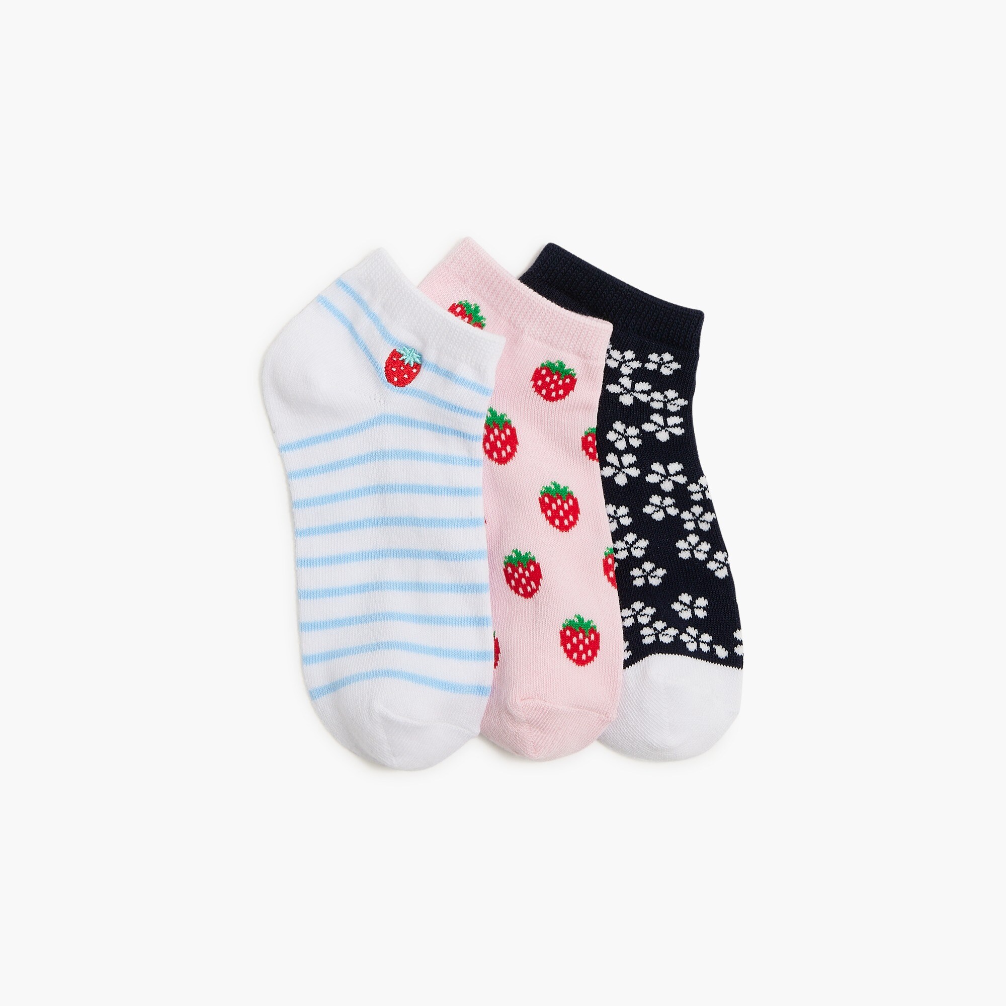 Girls' strawberry spring socks pack